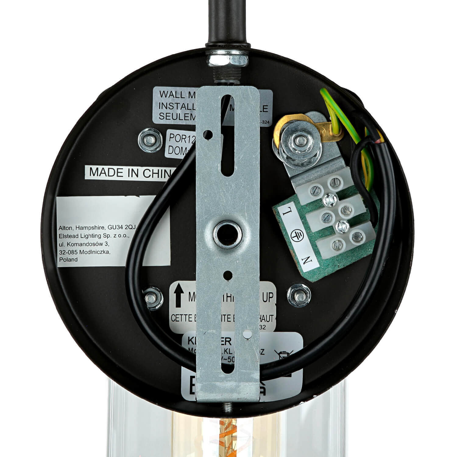 Applique murale vintage design industriel abat-jour en verre Elektrisches Gerät