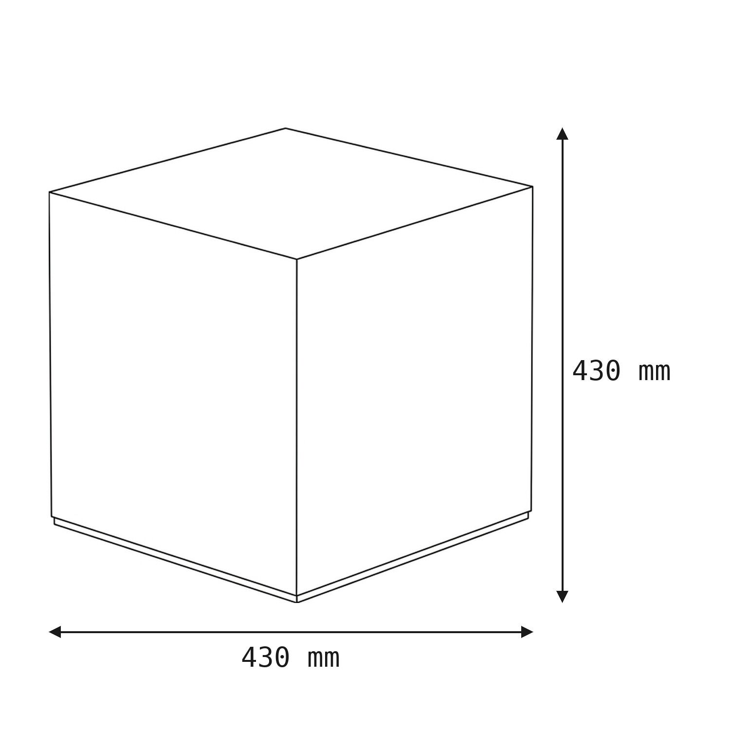 box, würfel, kartonbox, 430 mm, maße 430x430x430