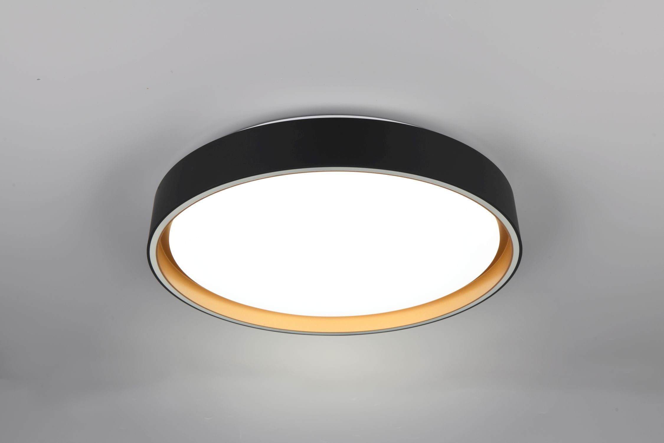 Plafonnier LED rond Ø40 cm noir or 24 W 2500 lm