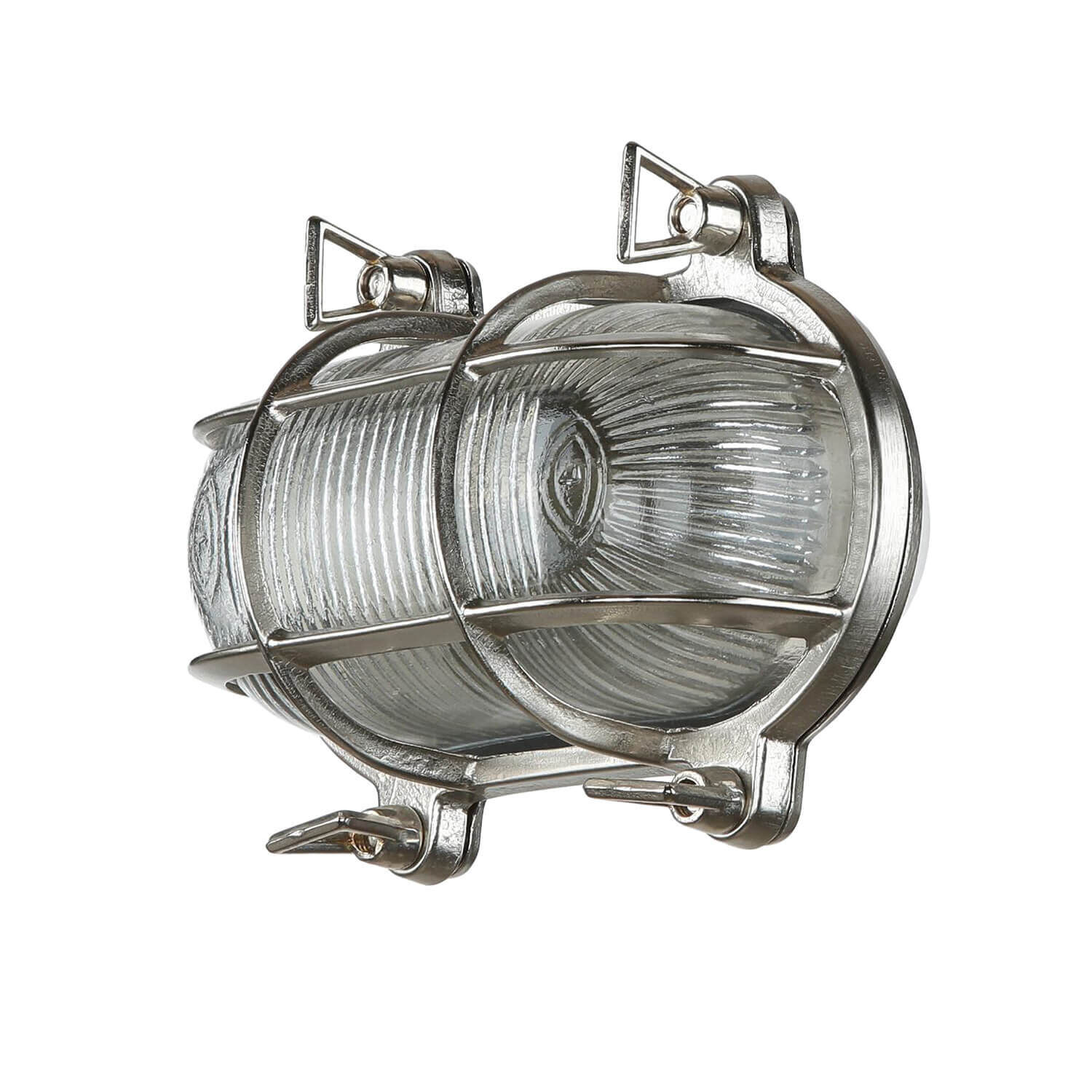 Lampe de bateau extérieur laiton en nickel IP64 ovale