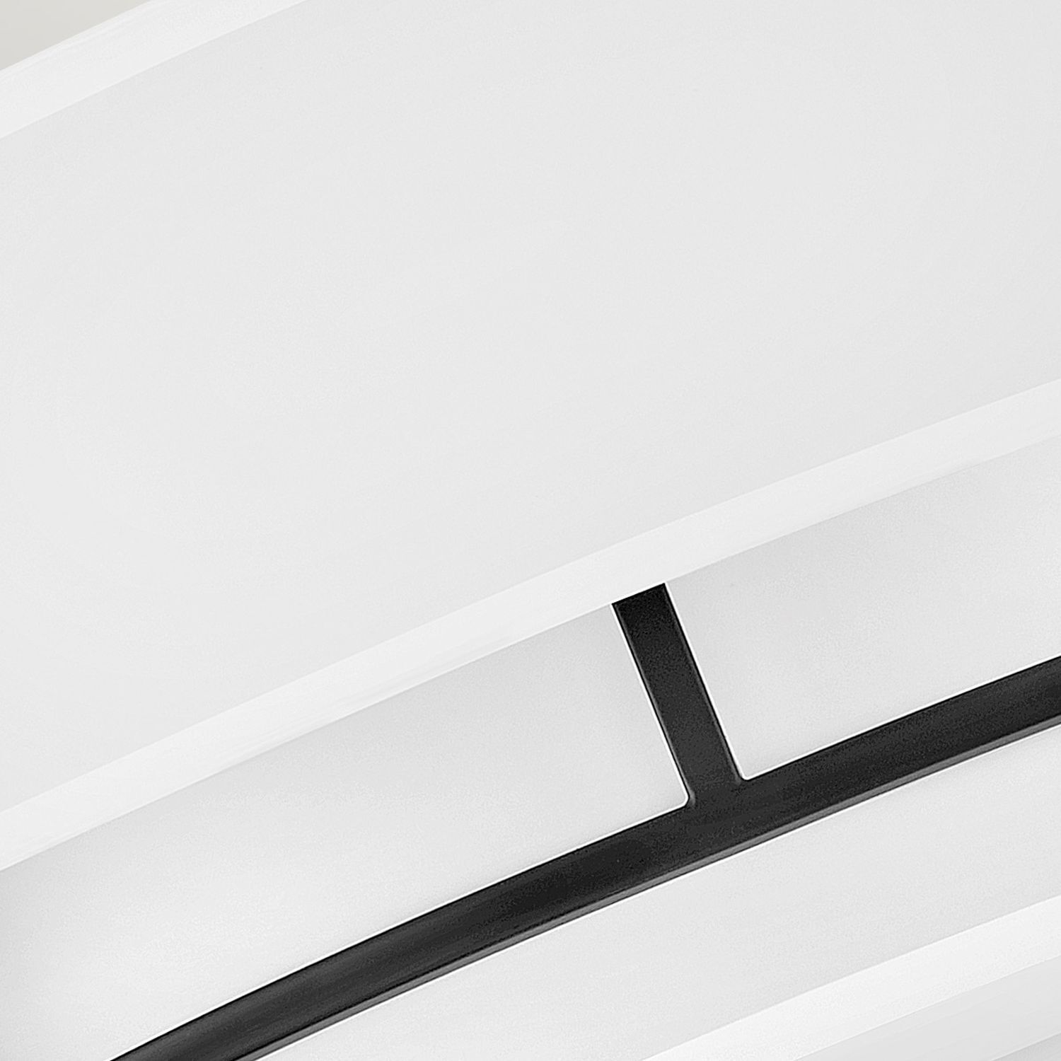 Plafonnier Blanc Noir Ø 58,4 cm Tissu Métal 4x E14