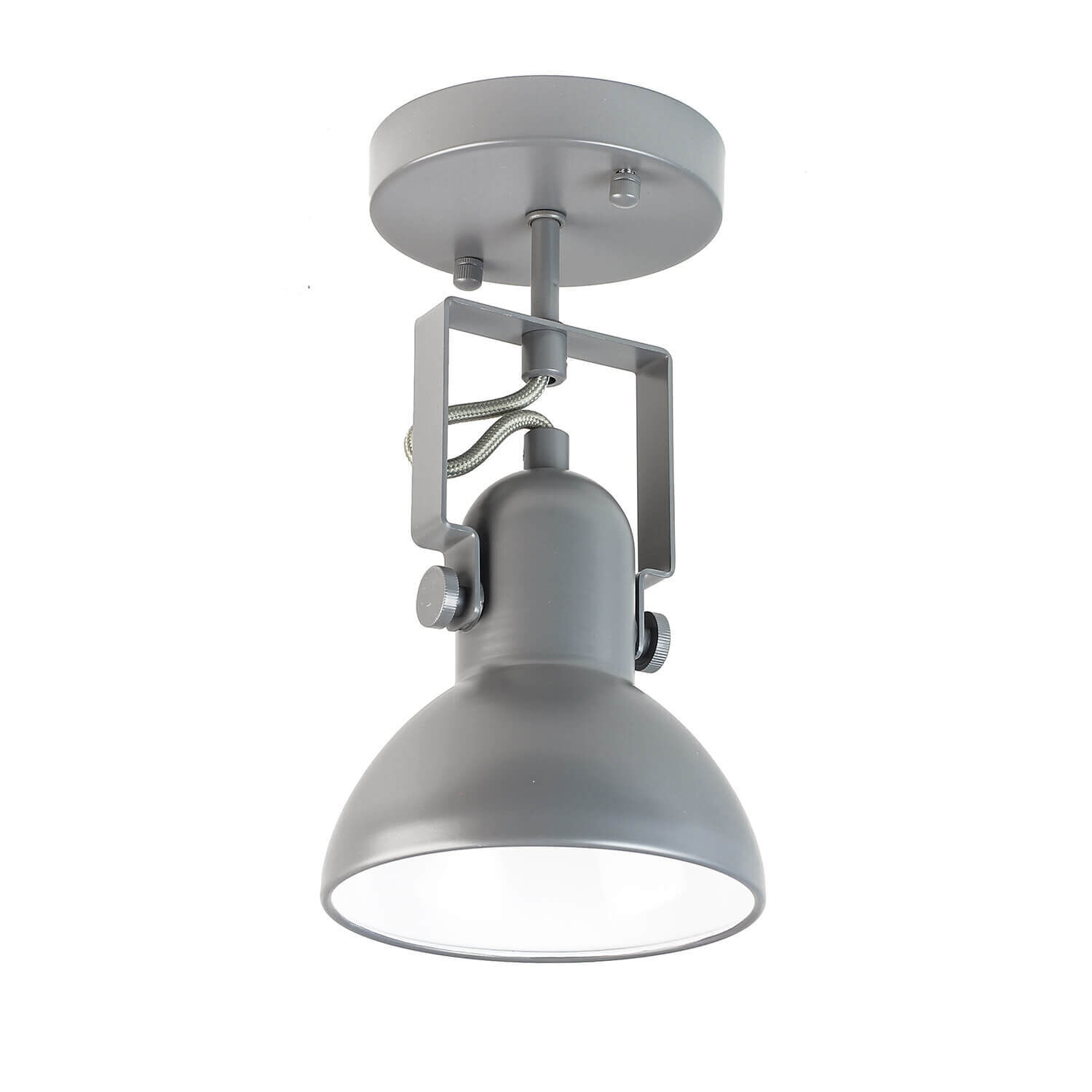 Spot Lampe Anthracite Métal rond Rétro pratique