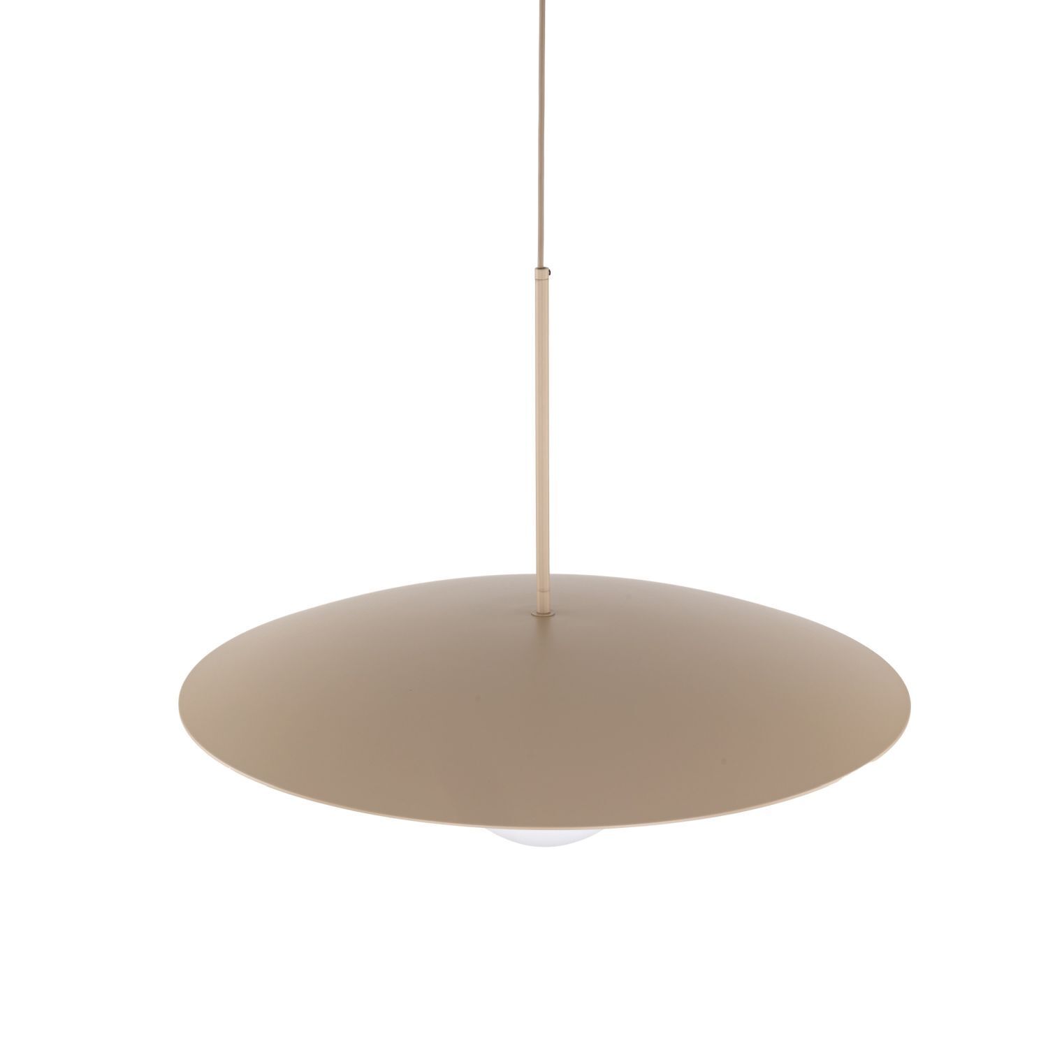 Lampe à suspendre Abat-jour en verre Métal rond Ø65 cm E27 Gris sable