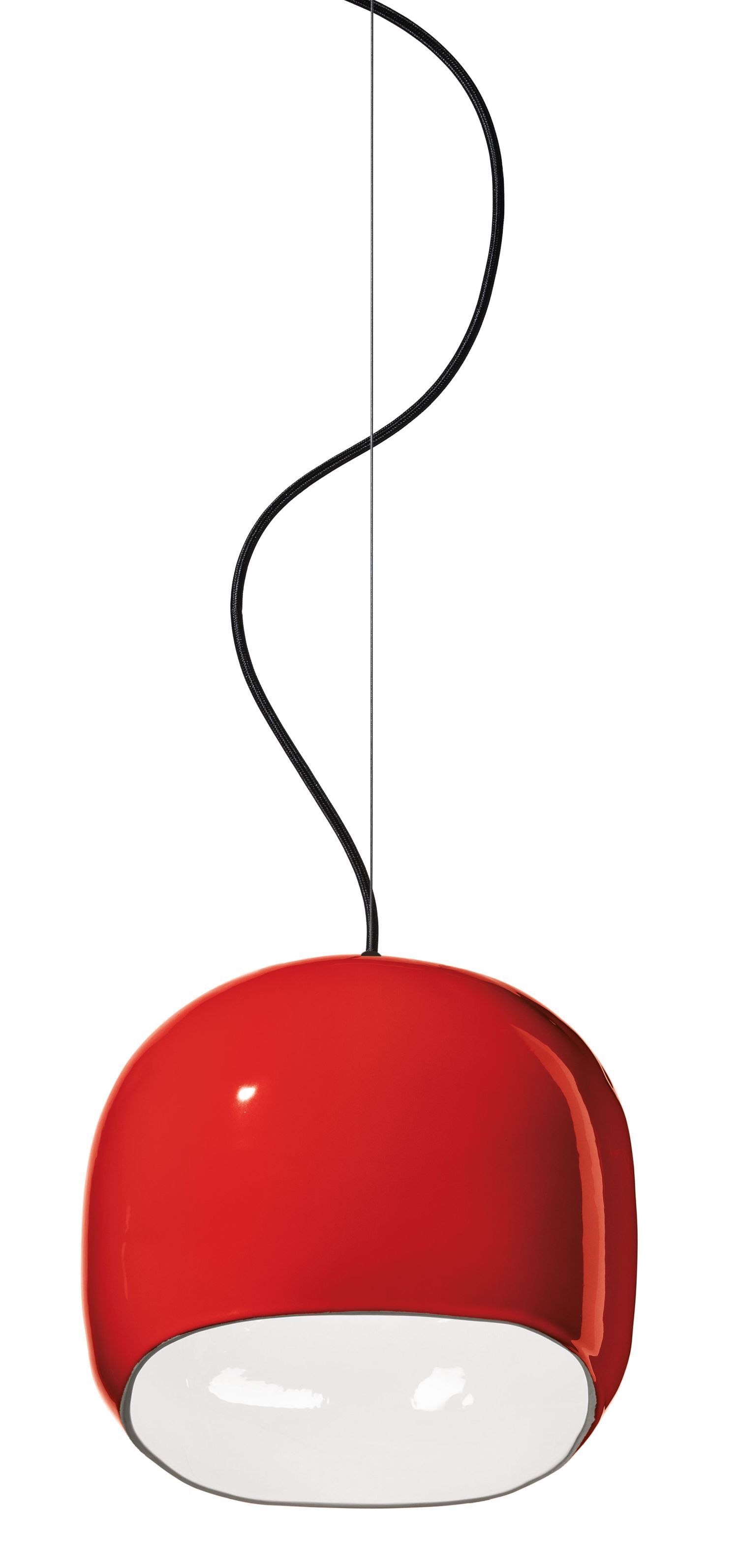 Lampe à suspendre céramique H : max. 150 cm rouge E27 rond