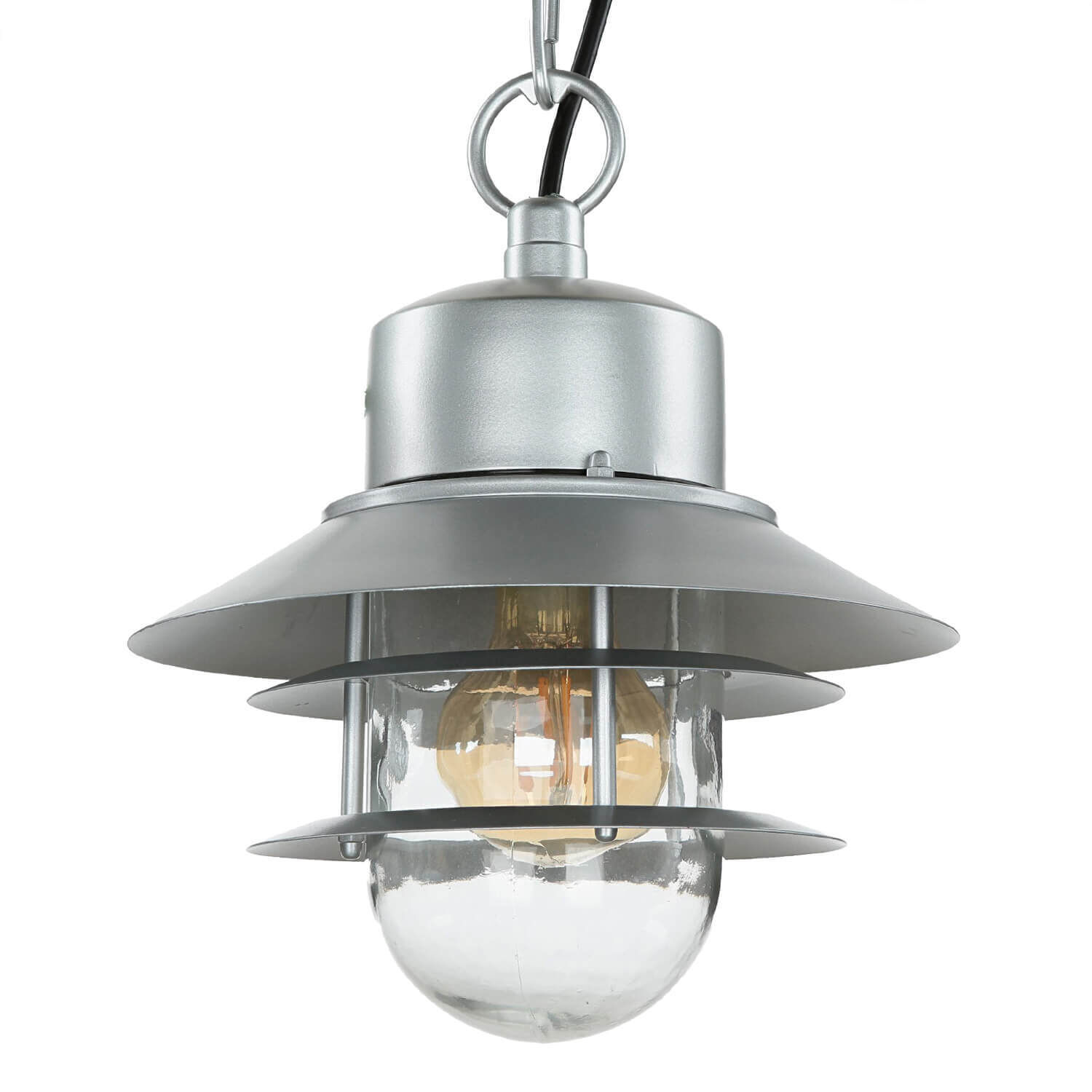 Lampe d'extérieur en acier inoxydable E27 IP44 en argent Maritim Lampe, Leuchte, Deckenventilator, Gerät, Elektrisches Gerät