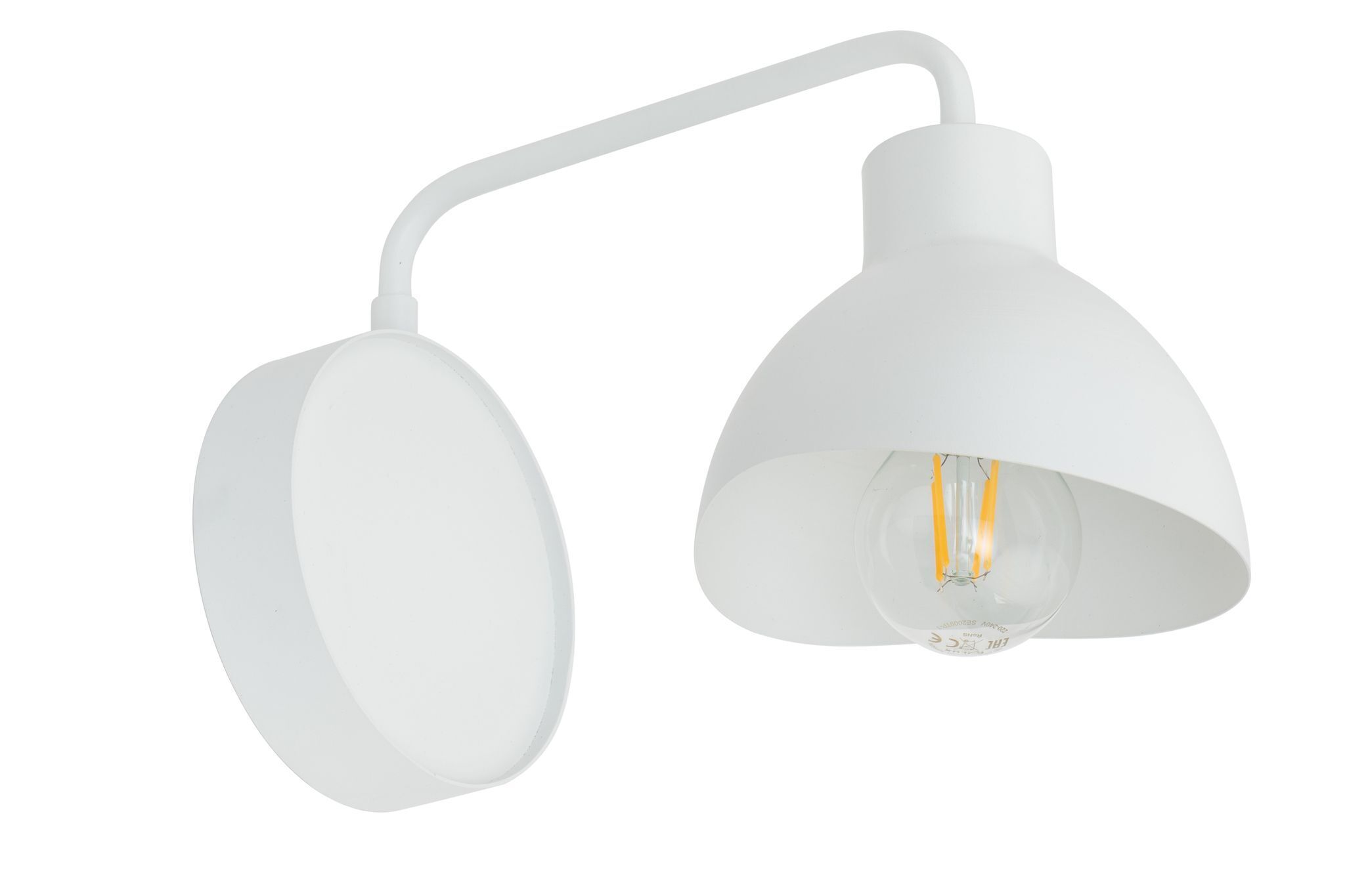 Petite applique Blanc Métal décoratif E27 L:14,5 cm