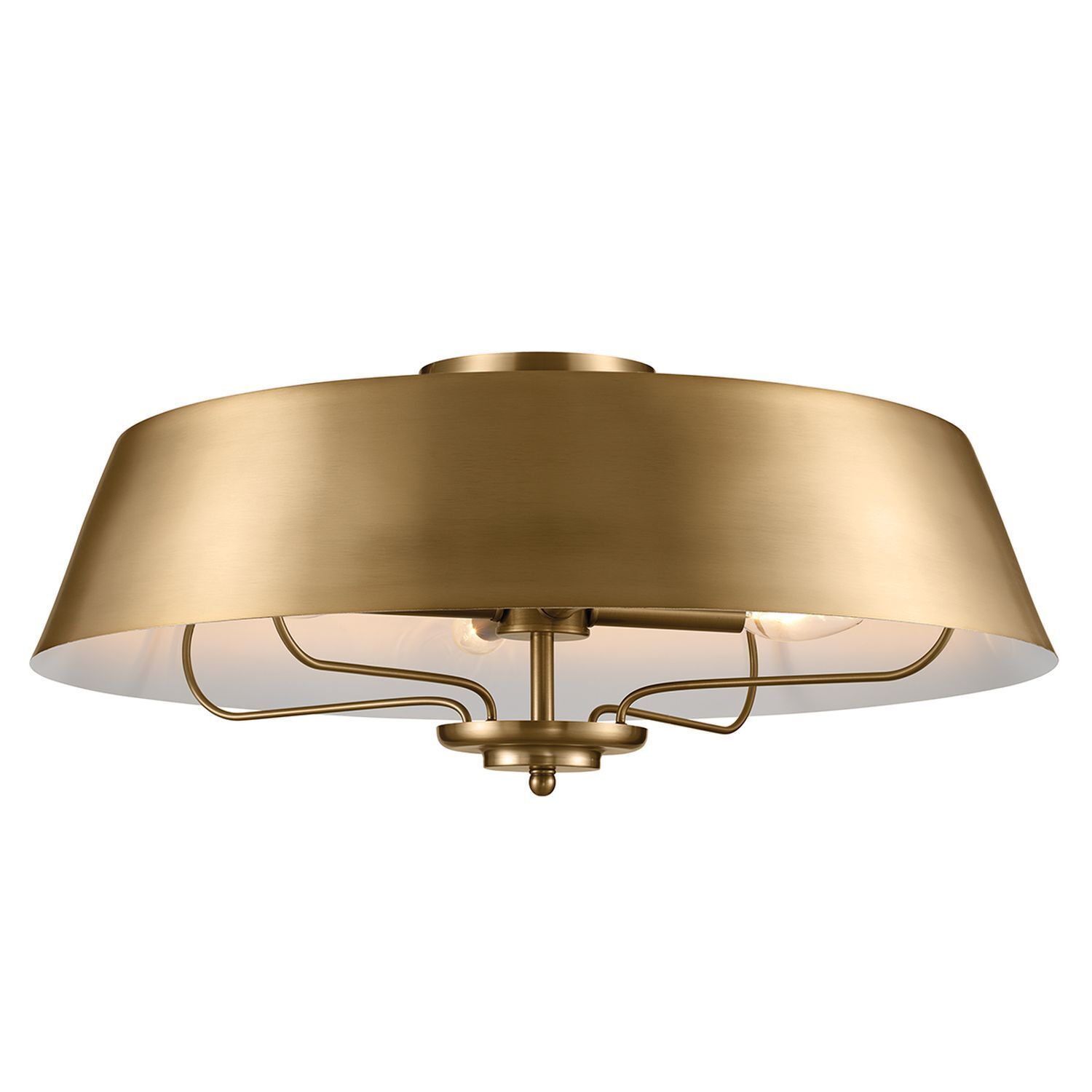 Plafonnier rond 4x E14 réglable en hauteur en laiton TILLY