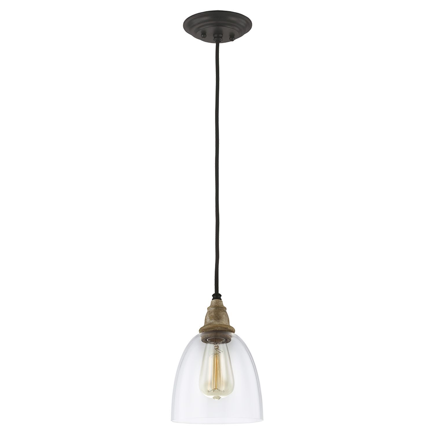 Lampe à suspendre Abat-jour en verre Ø16cm E27 Vintage GANDES