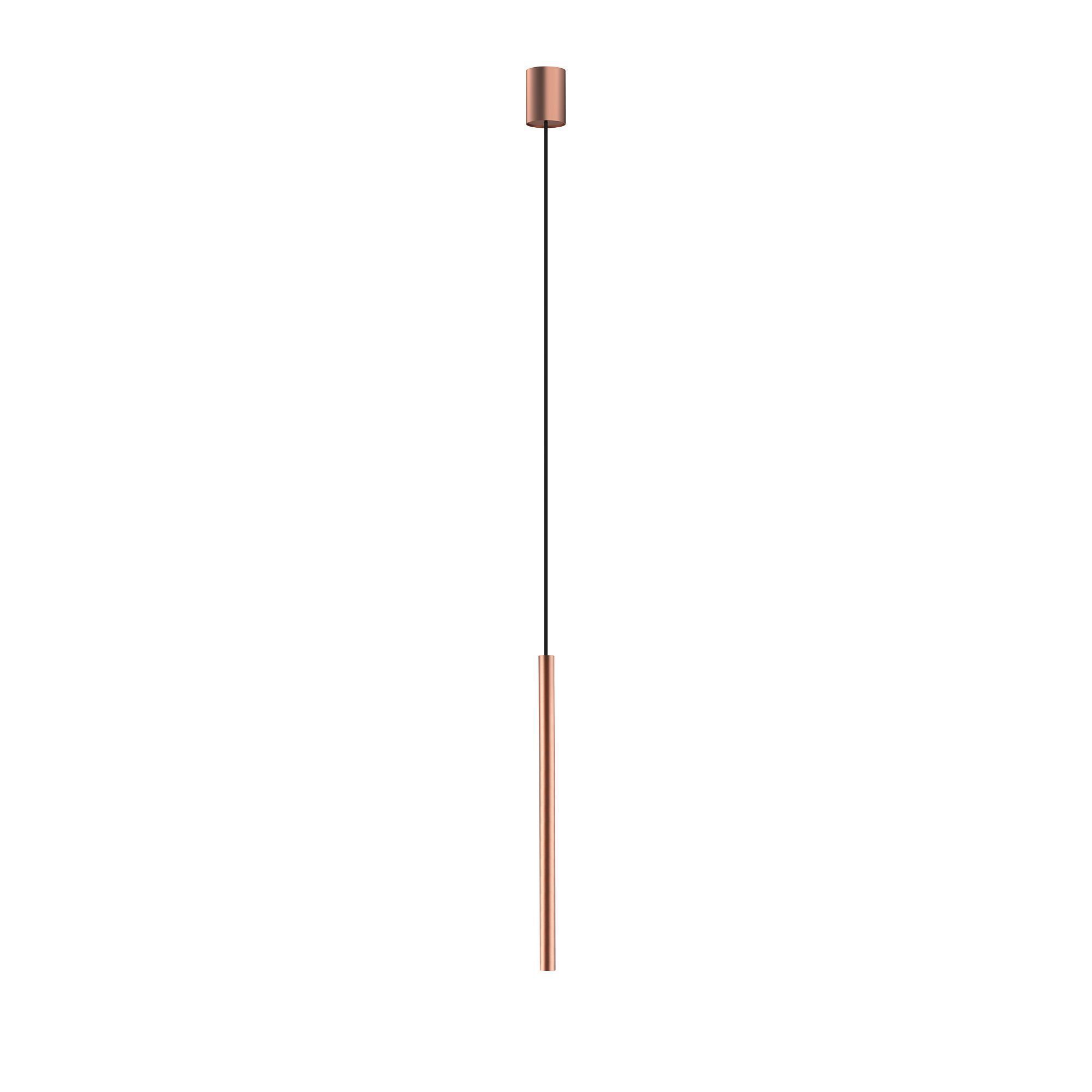 Suspension étroite G9 Ø 2,5 cm en cuivre mat métal moderne