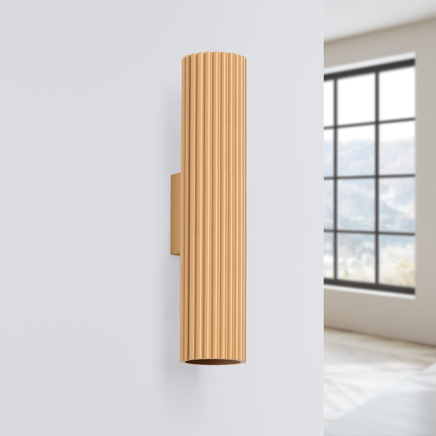 Up Down Applique H : 30 cm en or GU10 2 flammes Moderne