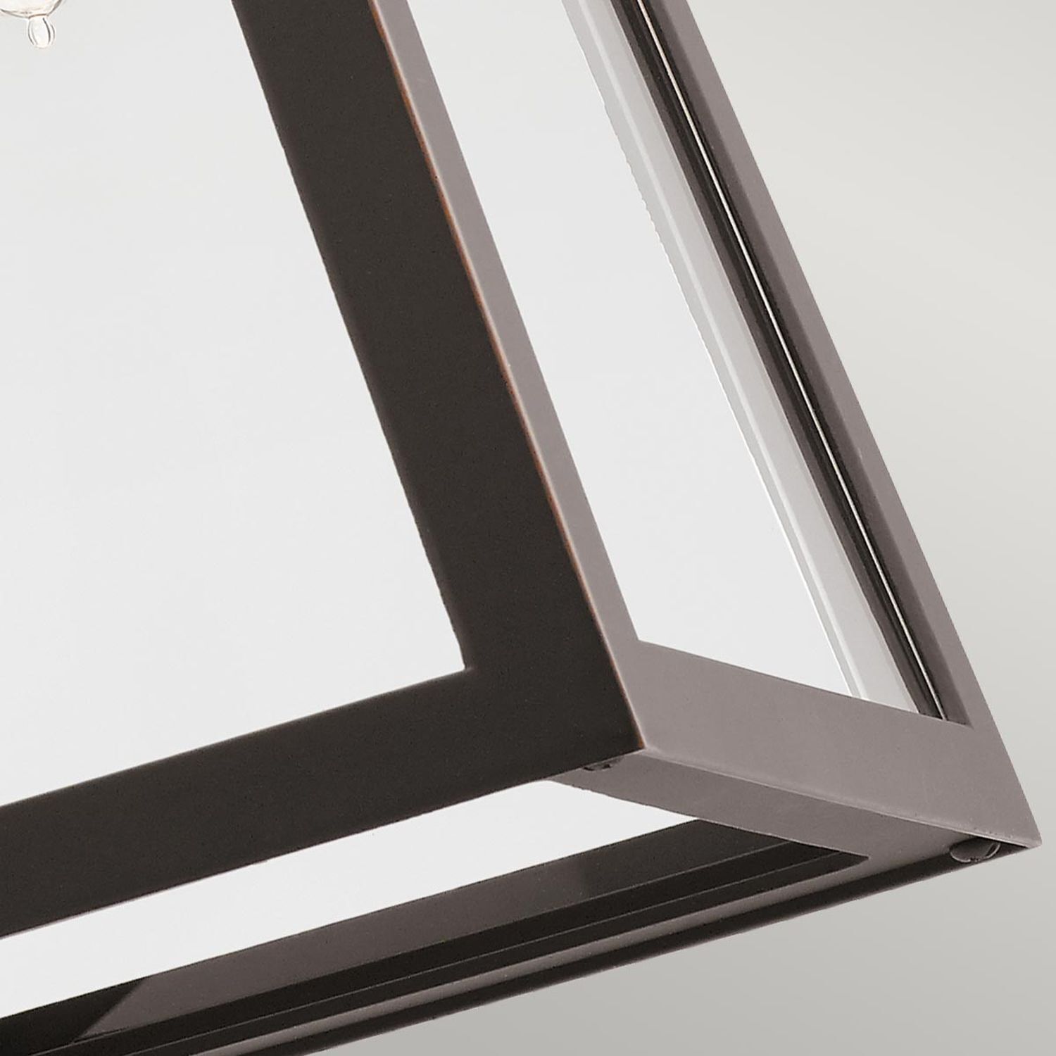 Wandleuchte außen E27 IP44 35,7 cm hoch Vintage Design rahmen, eckiger rahmen, metallrahmen, glasrahmen, quadratischer rahmen