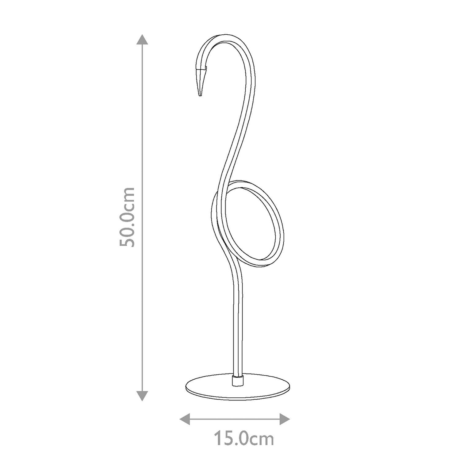 Lampe de table LED 50 cm Flamingo 3000 K noir Deko