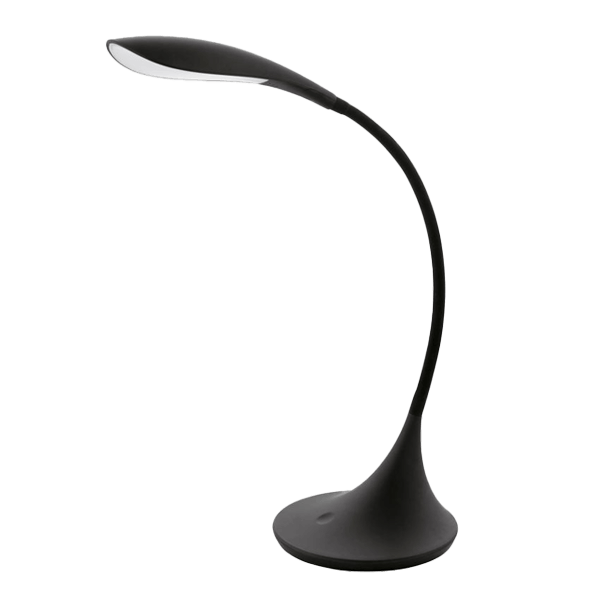 LED Leselampen Tischlampe, LED, schwarz, dimmbar, Schwanenhals