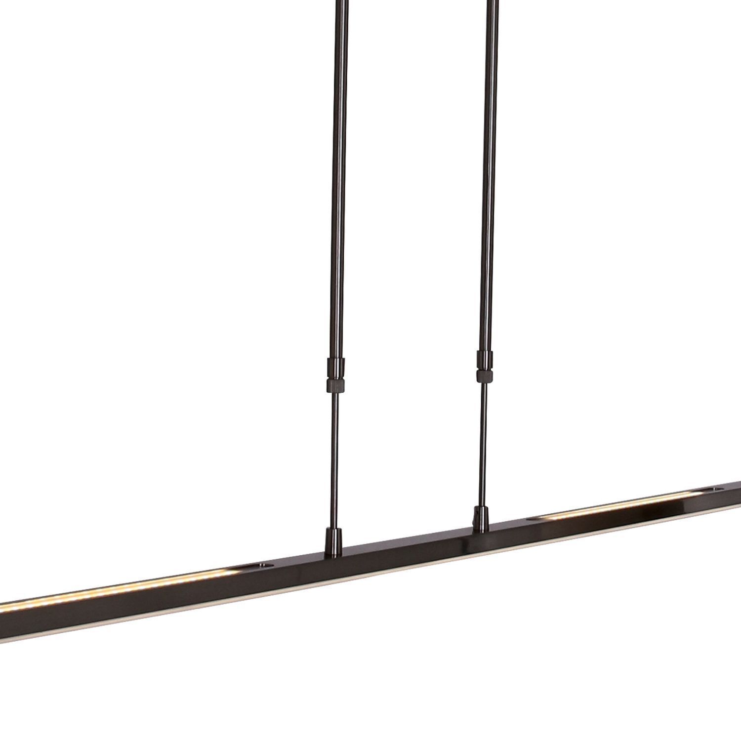 Plafonnier LED long à intensité variable noir 122 cm 4000 K