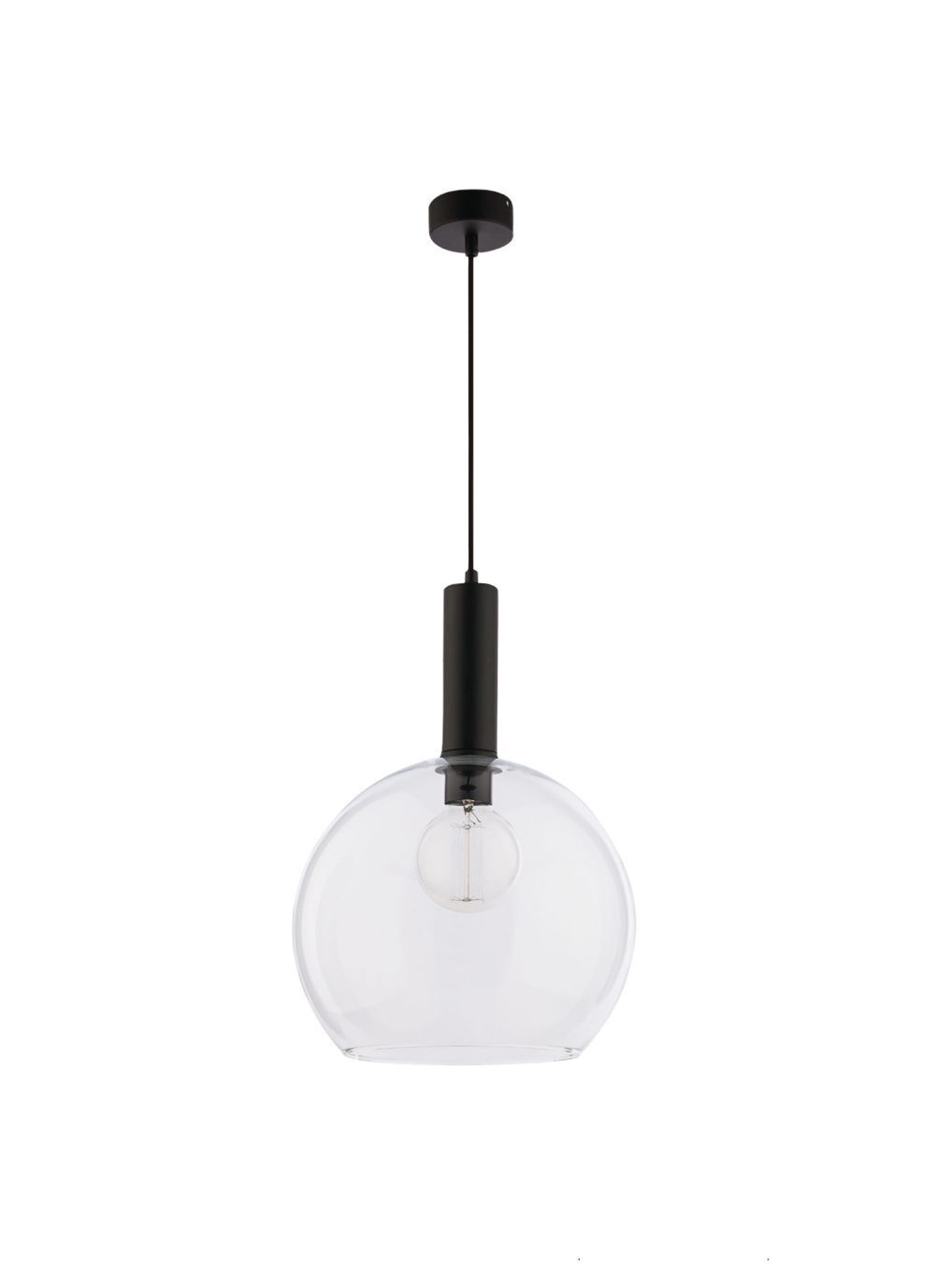 Lampe à suspendre LYSITOS verre Ø30cm sphère rétro cuisine