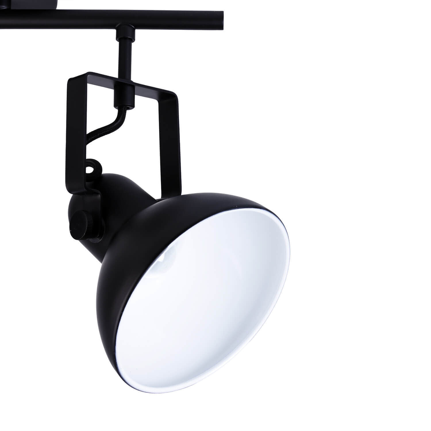 Spot Luminaire Noir Métal long Rétro pratique