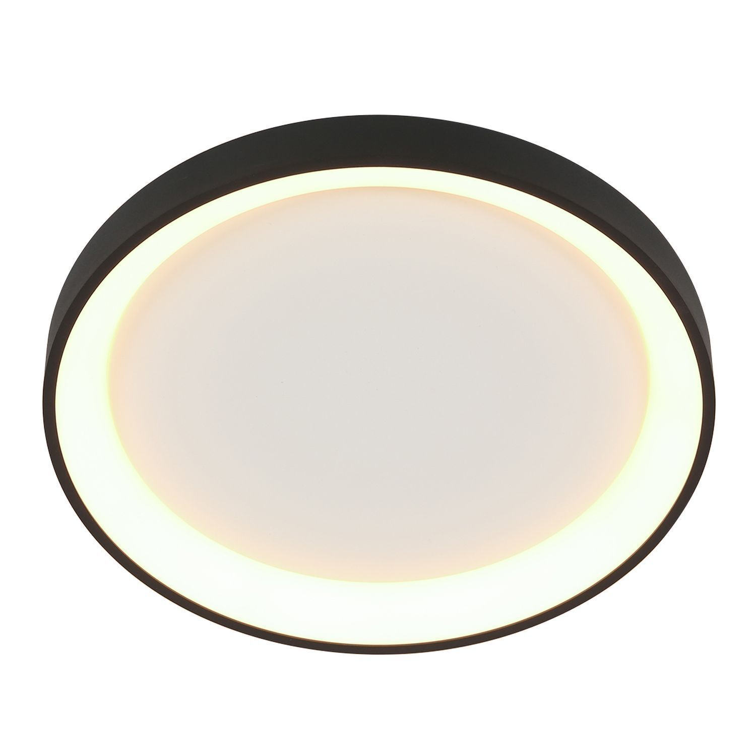 Plafonnier LED Noir Blanc Ø38 cm 30 W confortable