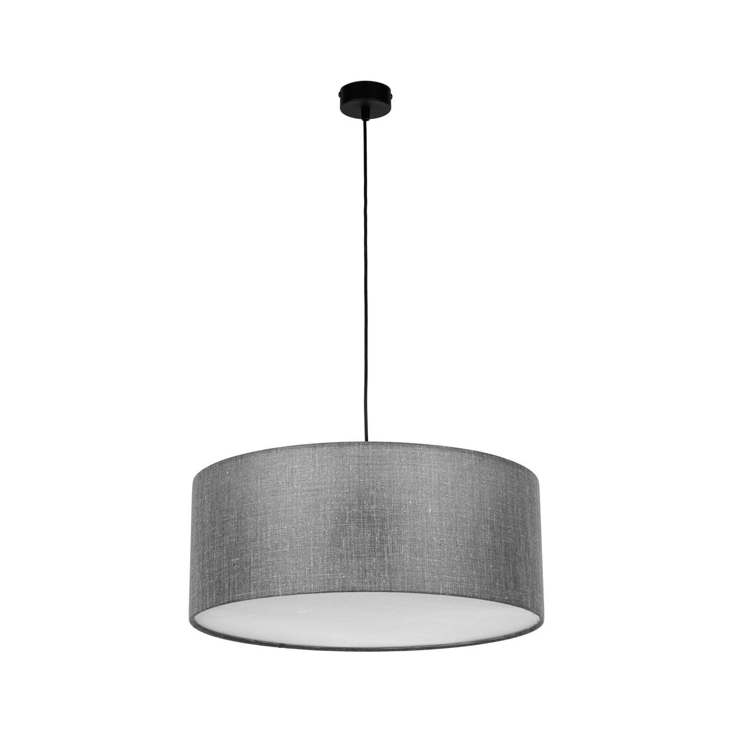 Lampe à suspendre Tissu Gris Ø 50 cm rond faible éblouissement Moderne