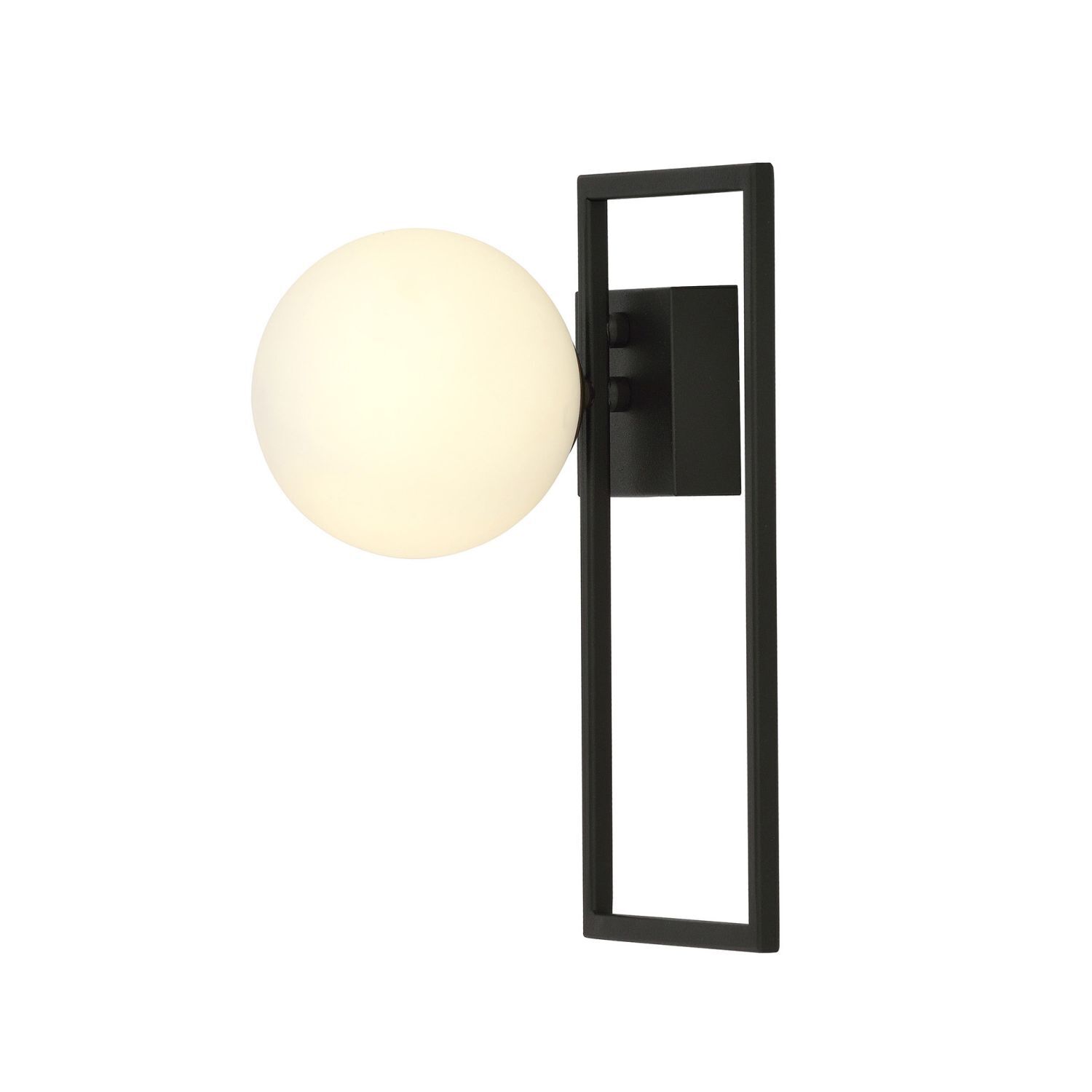Plafonnier Noir Blanc E14 30 cm Abat-jour sphérique Verre Métal