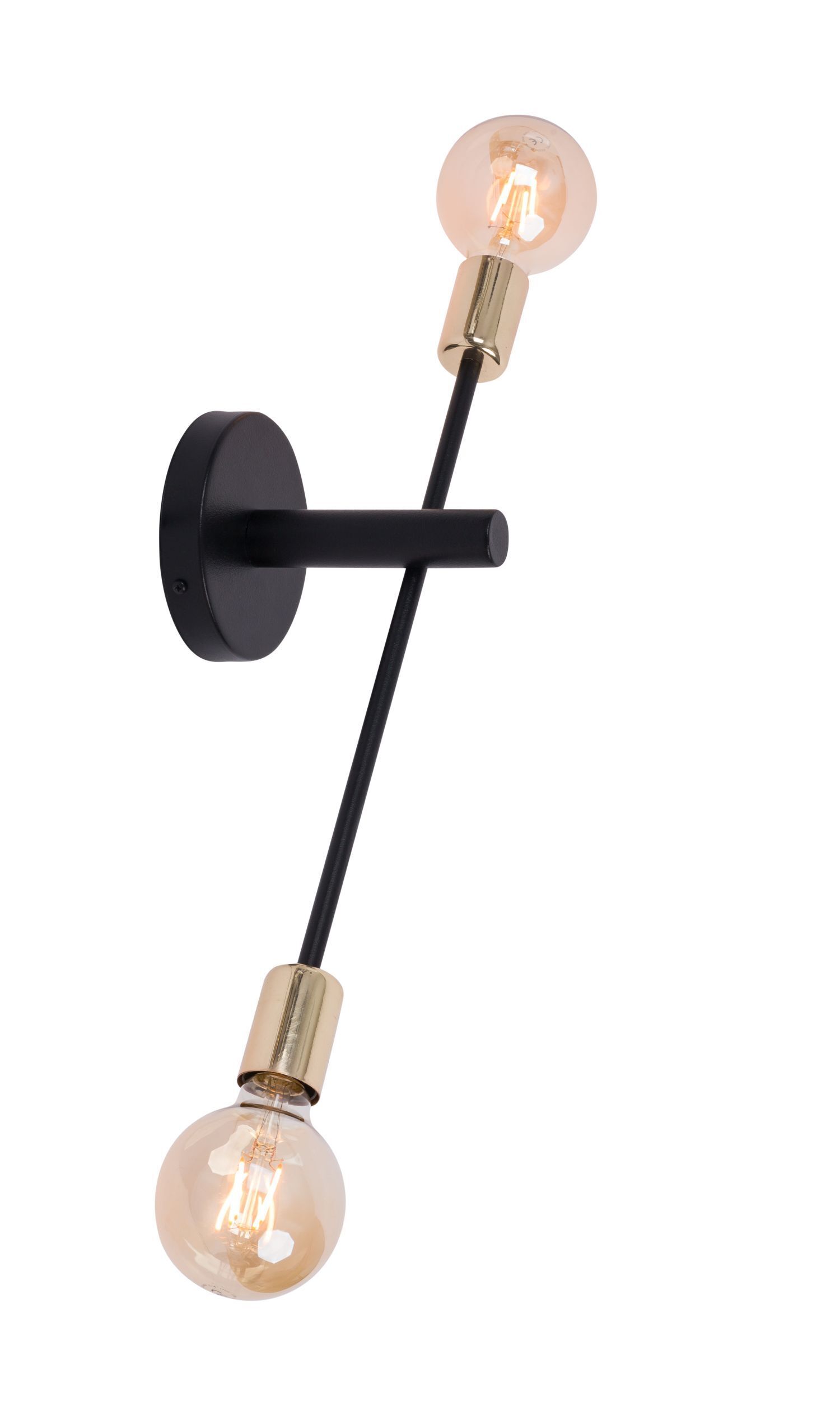 Applique rétro Métal Or Noir P:17 cm élégante