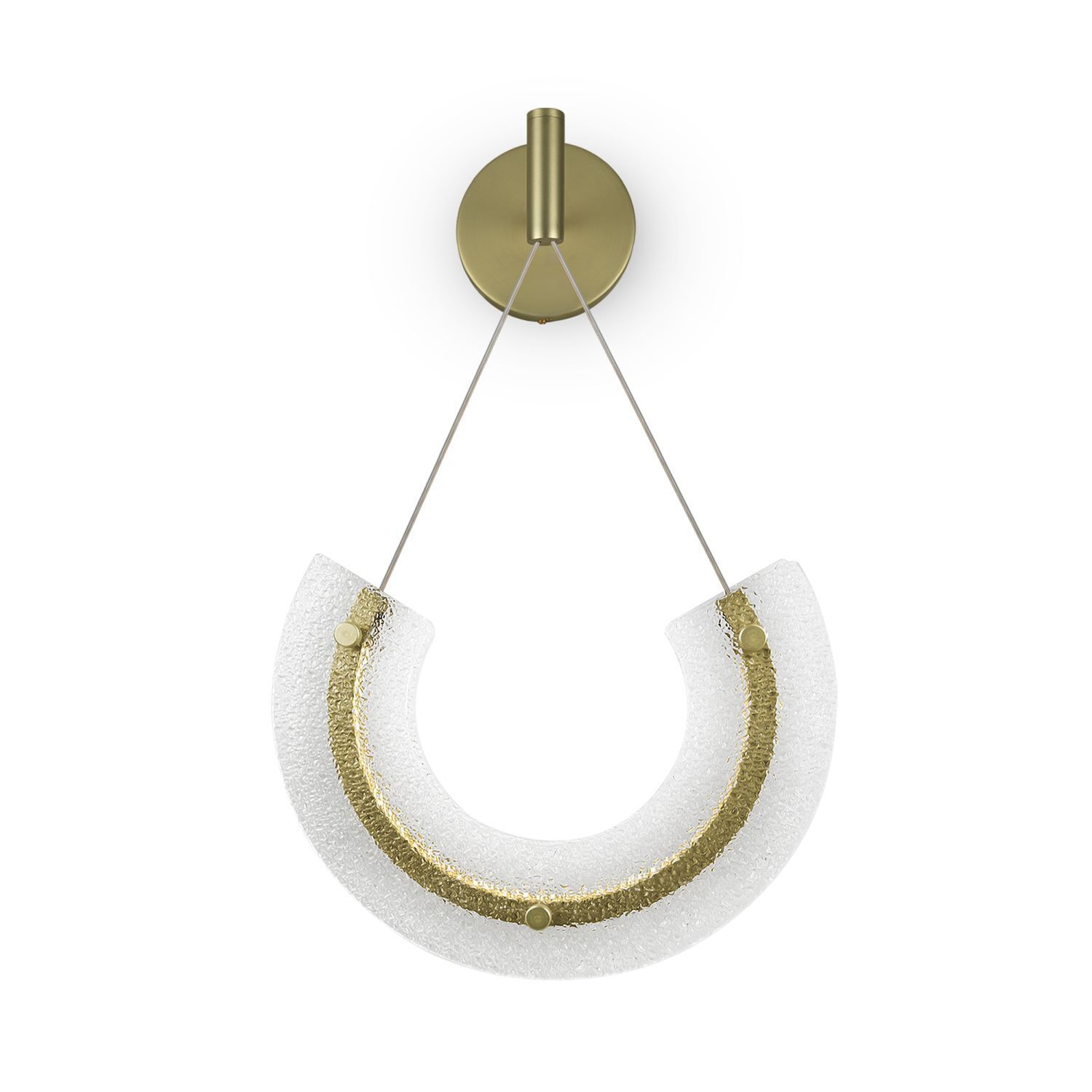 Wandleuchte LED Aluminium Glas 133,1 cm hoch in Gold Zubehor, Schmuck, Halskette