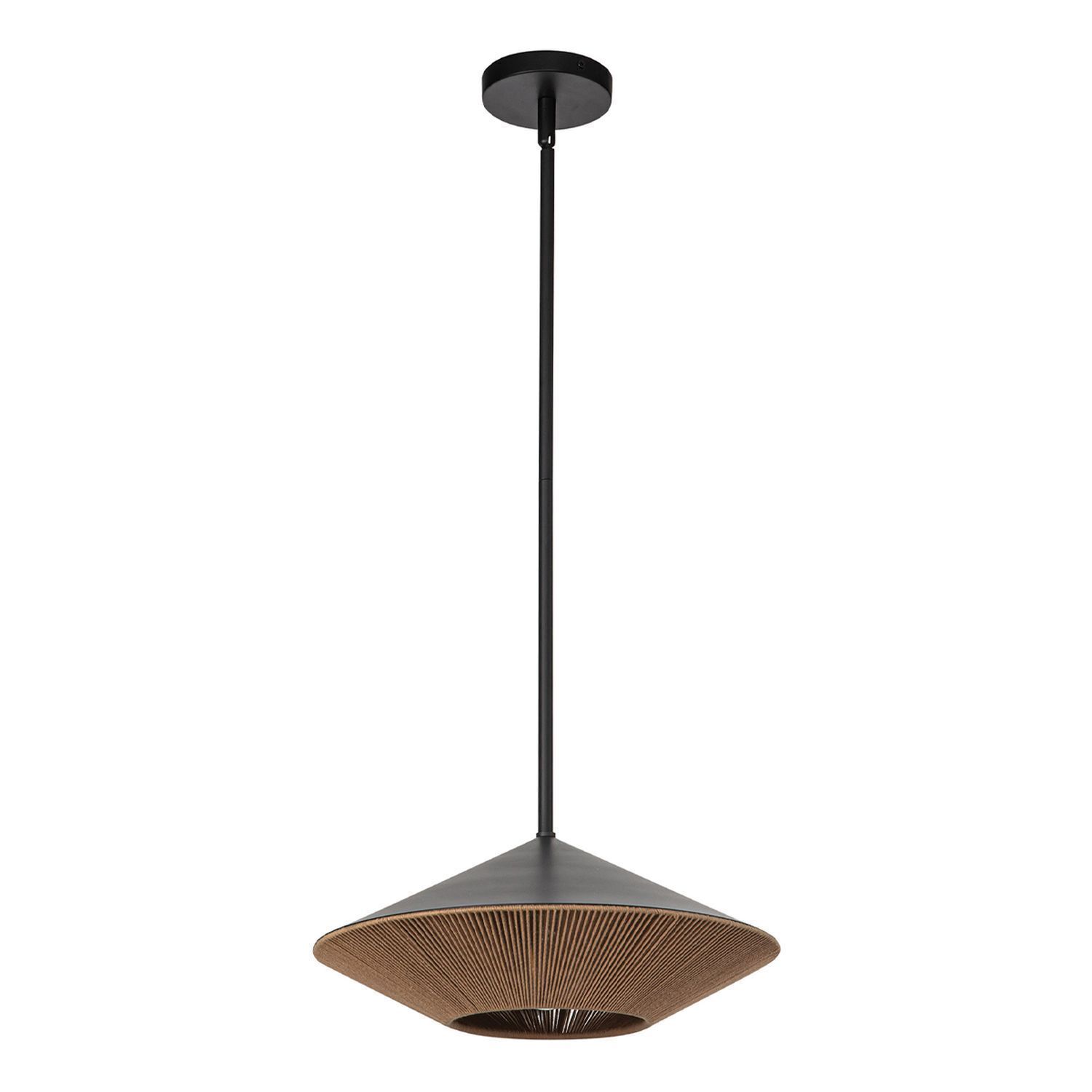 Suspension corde métal Ø 38,1 cm H : max. 137,8 cm Lampe