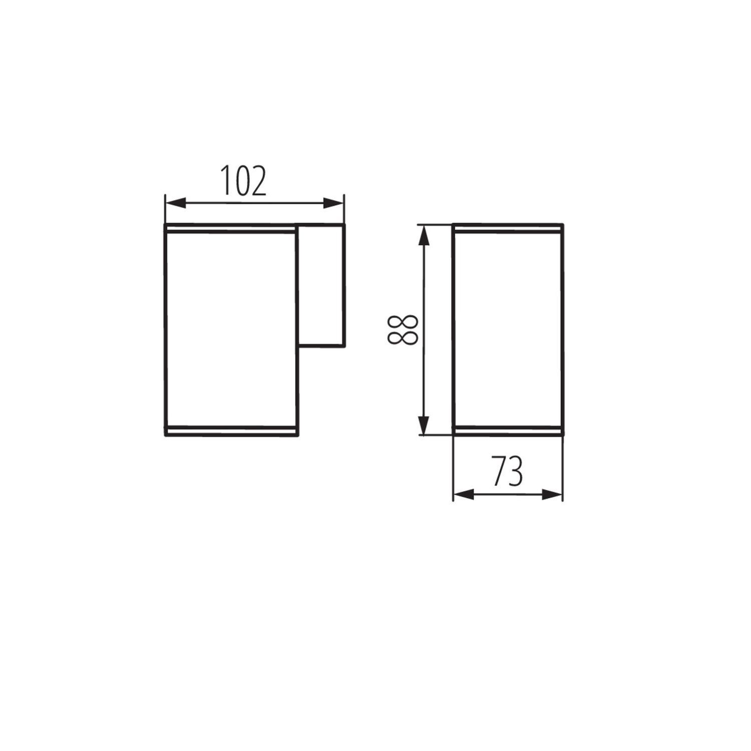 Lampe murale extérieure Anthracite IP44 Aluminium Porte d'entrée