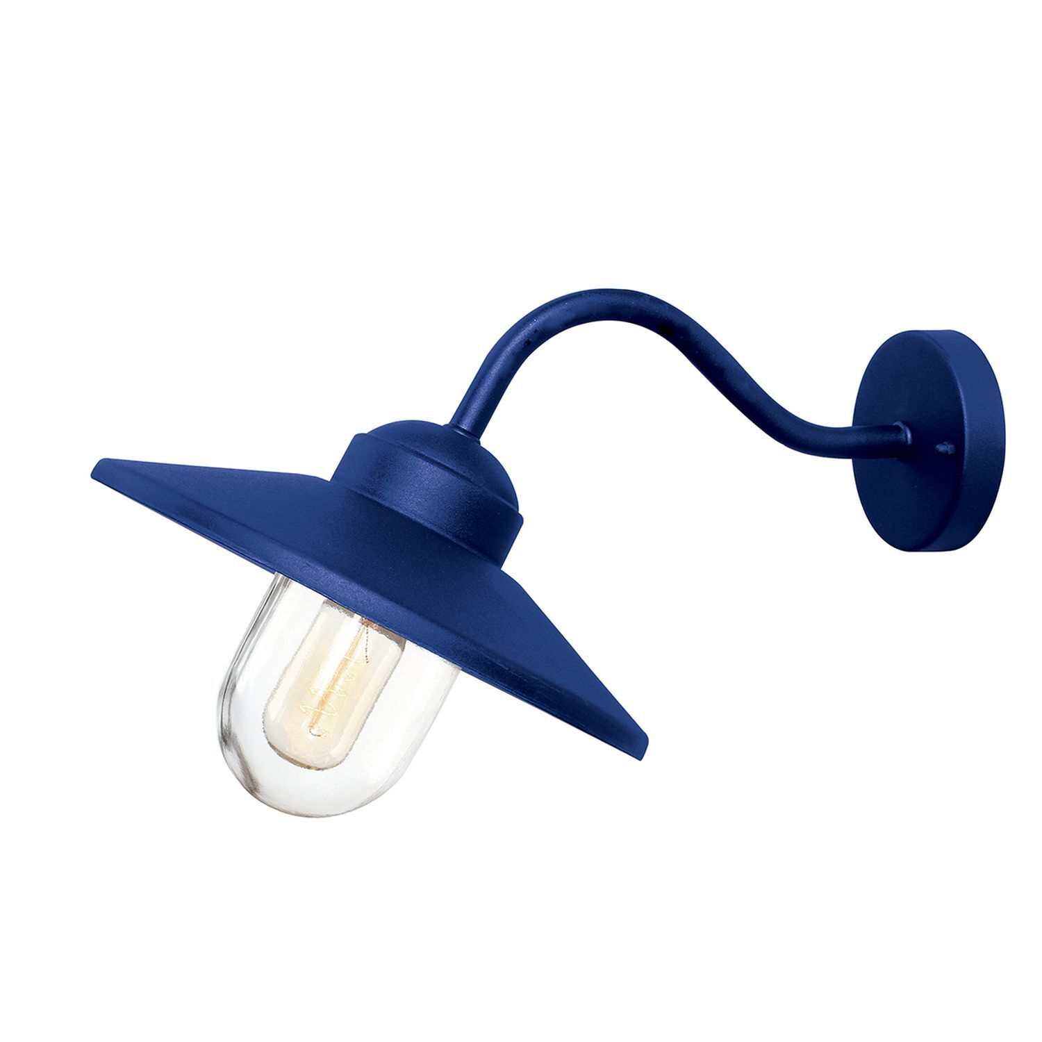 Außenlampe Blau Edelstahl Glas E27 IP44 Wand KARISE Beleuchtung, Lampe, Zimmer, Duscharmatur, Leuchte