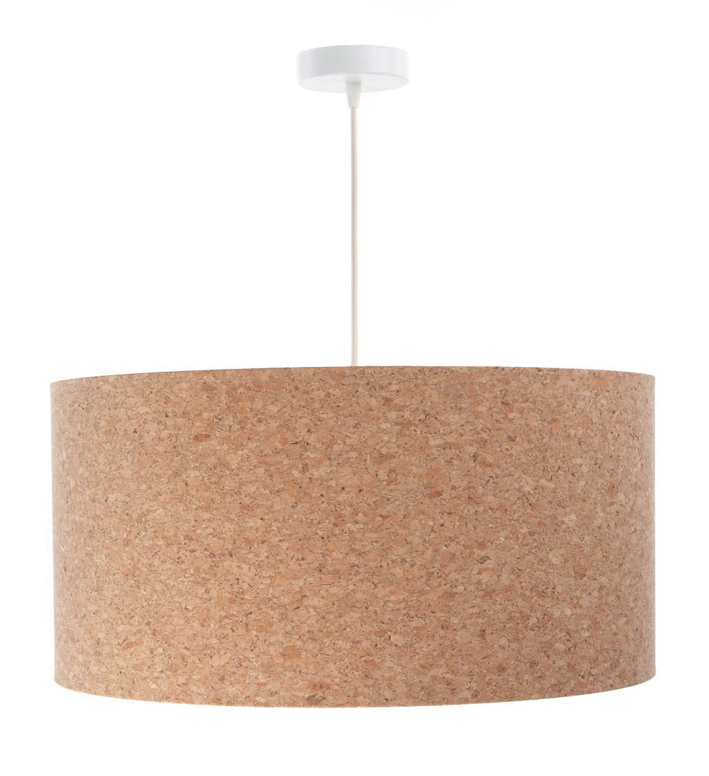 Suspension E27 Ø 40 cm Naturel Blanc Liège Salle à manger