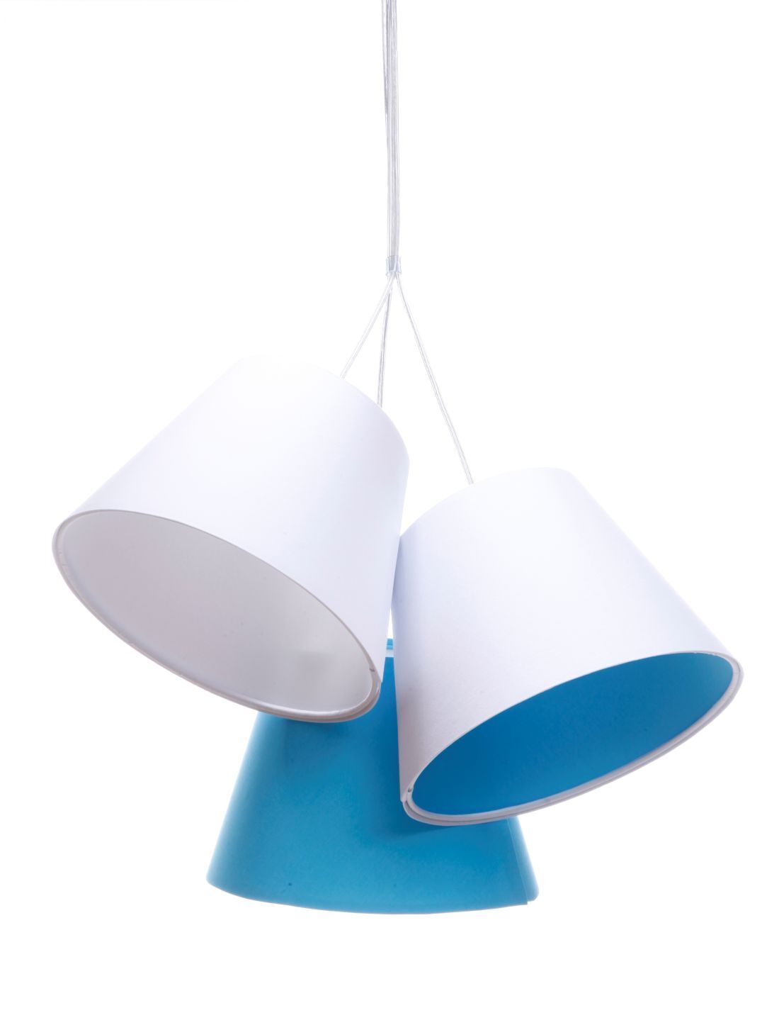 Lampe de chambre d'enfant fille Blanc Bleu Tissu