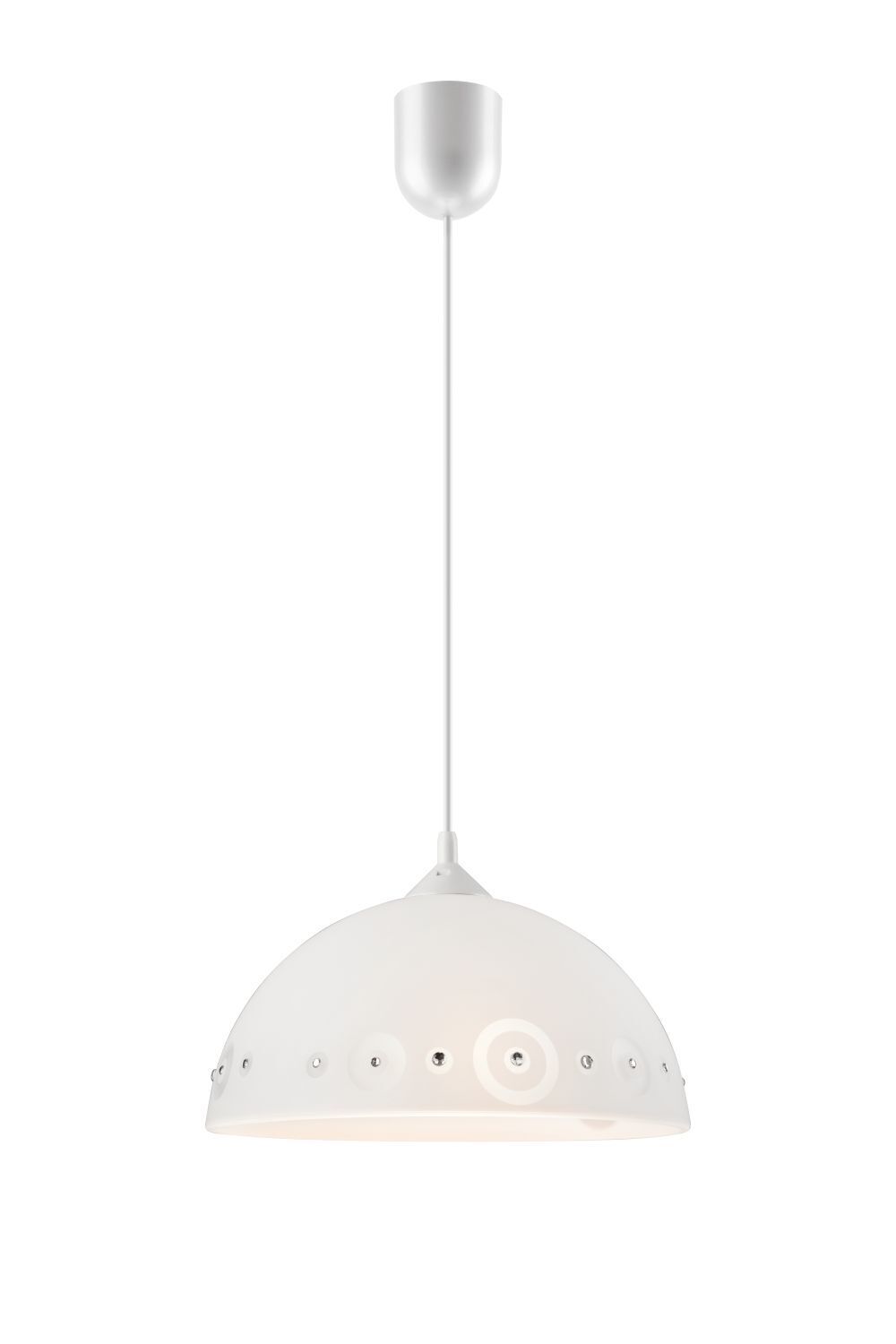 Lampe à suspendre ADANIA Gris Rétro rond Salle à manger Verre
