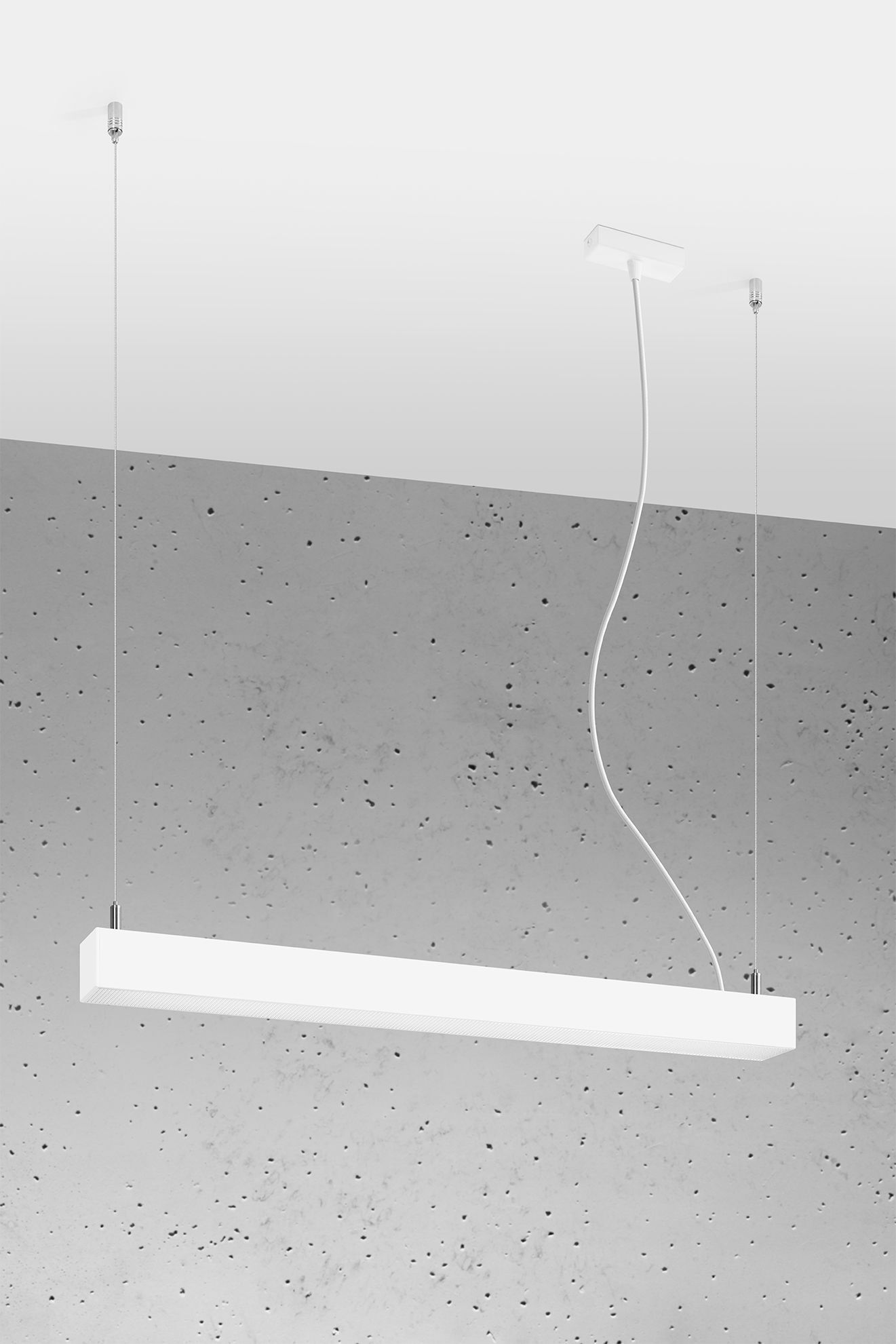 Suspension LED Blanc 67 cm allongé 3000 K métal