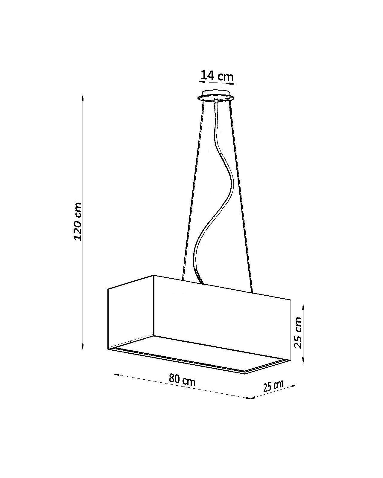 Suspension Moderne Blanc Carré L : 80 cm 3x E27