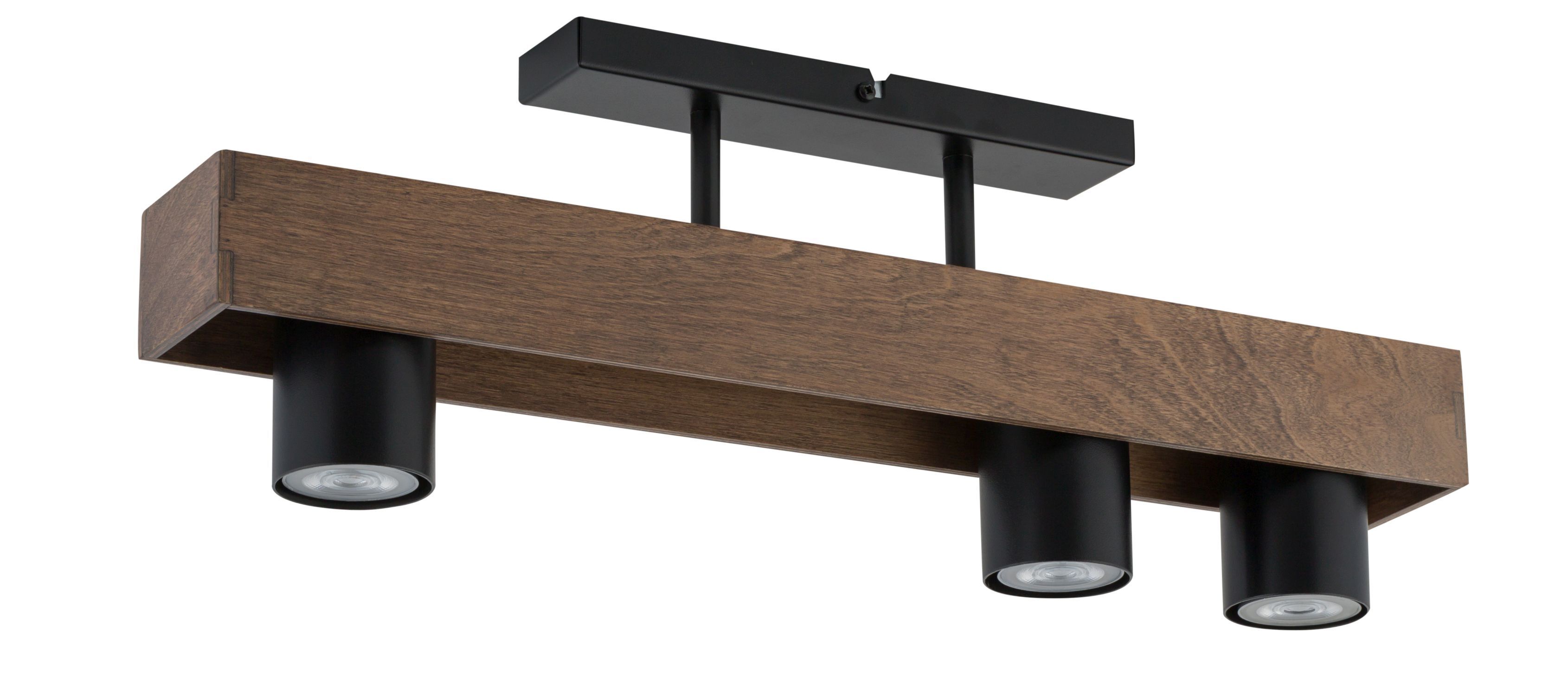 Plafonnier en bois Métal Noir Moderne GU10 confortable