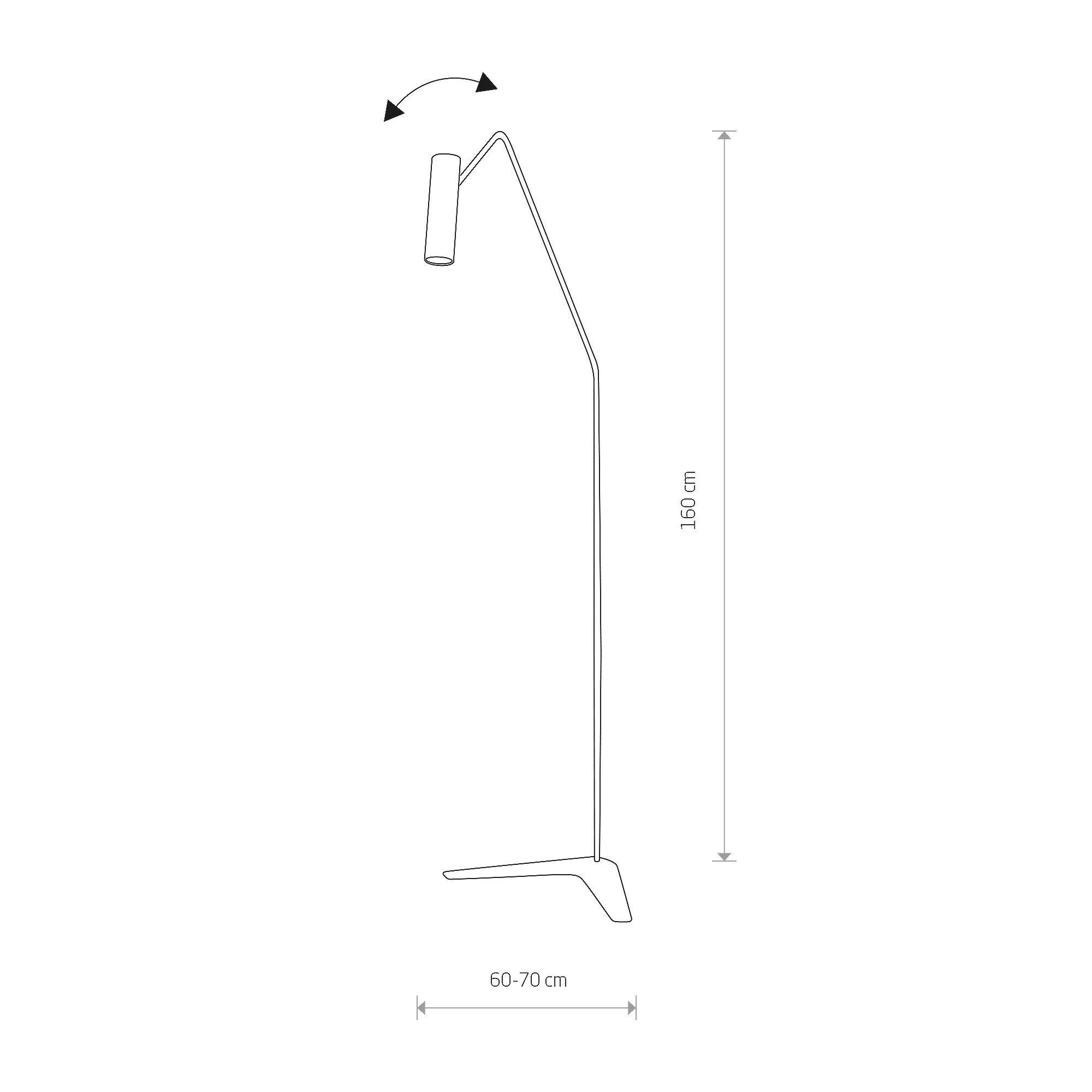 Stehleuchte, Armlampe, Hohe Leuchte, Metall, LED oder Glühbirnenhalter