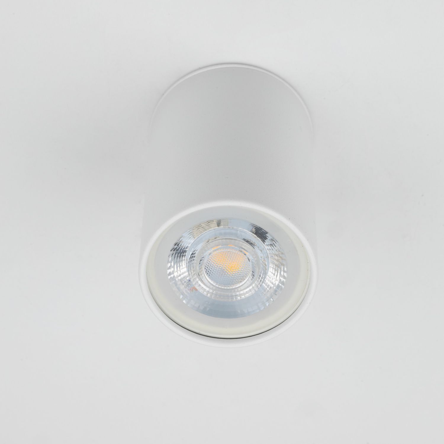 Plafonnier Blanc Métal GU10 Ø 5 cm rond H : 8 cm petit