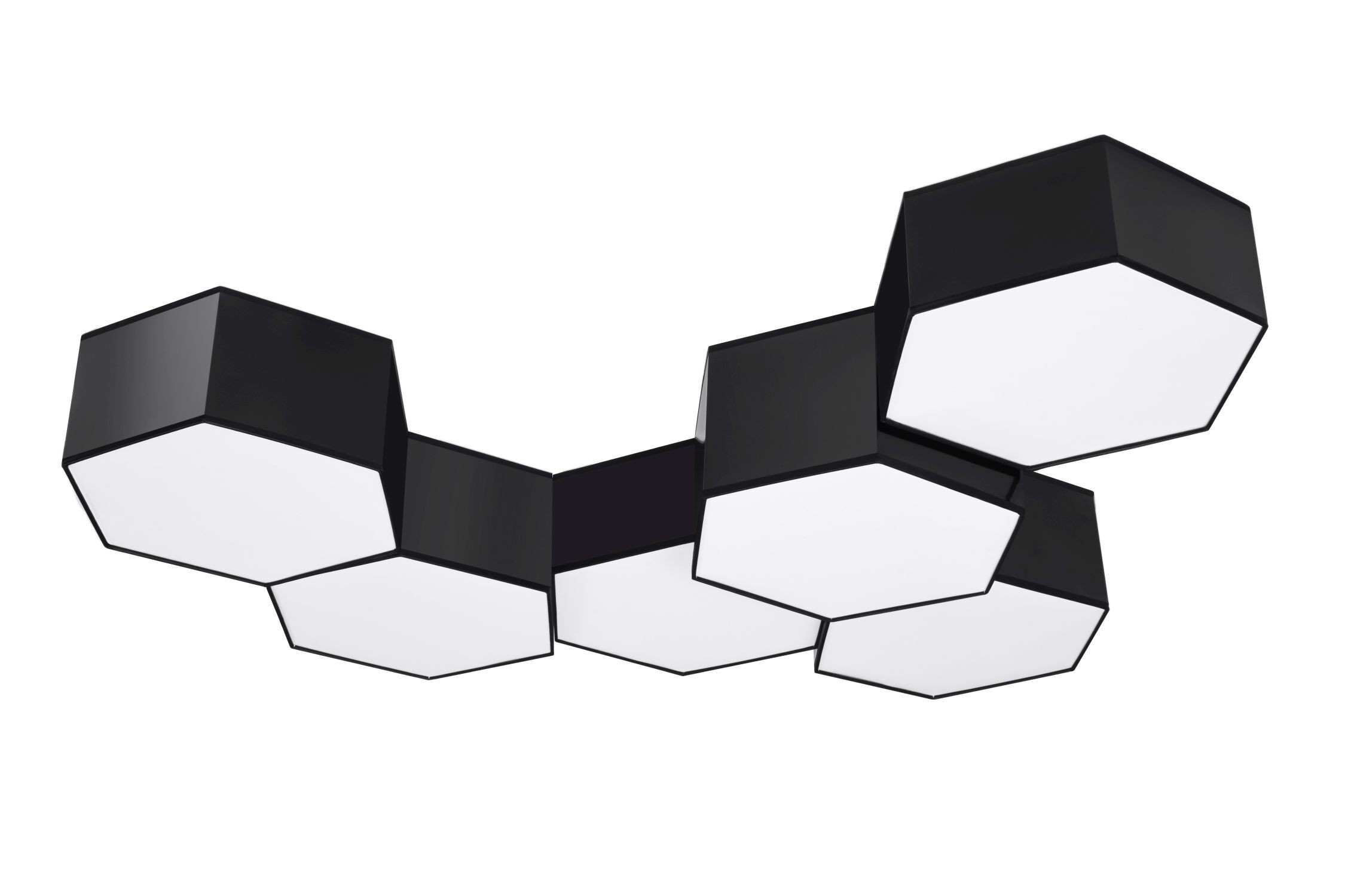 Lampe de plafond à faible éblouissement Moderne plat petit noir 2x E27