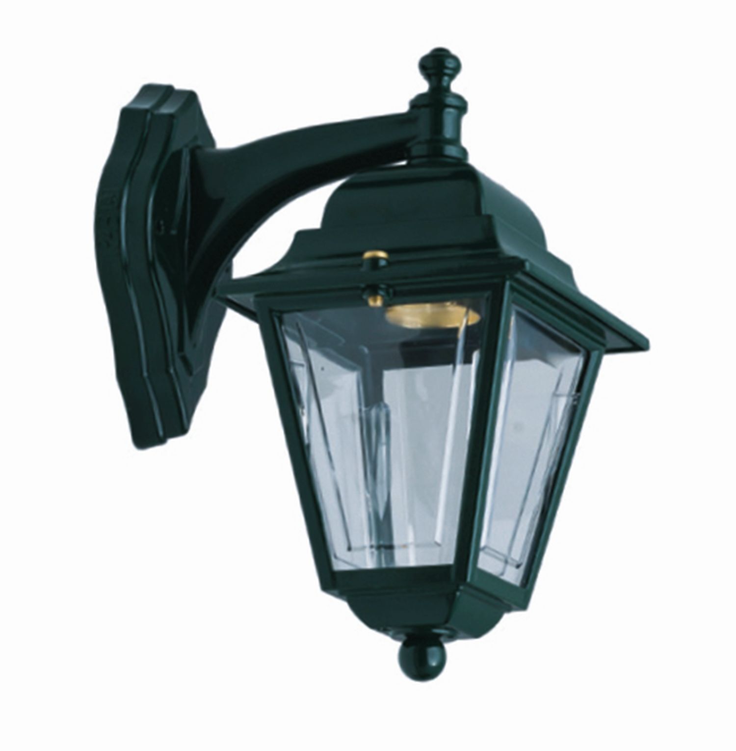 Lampe d'extérieur rustique laiton E27 IP43 H : 26 cm en vert