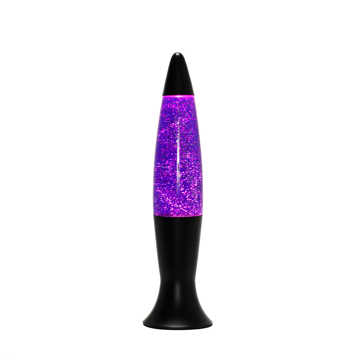 Lavalmpe Lila Glitter Noir 40 cm de haut G9 ROXY