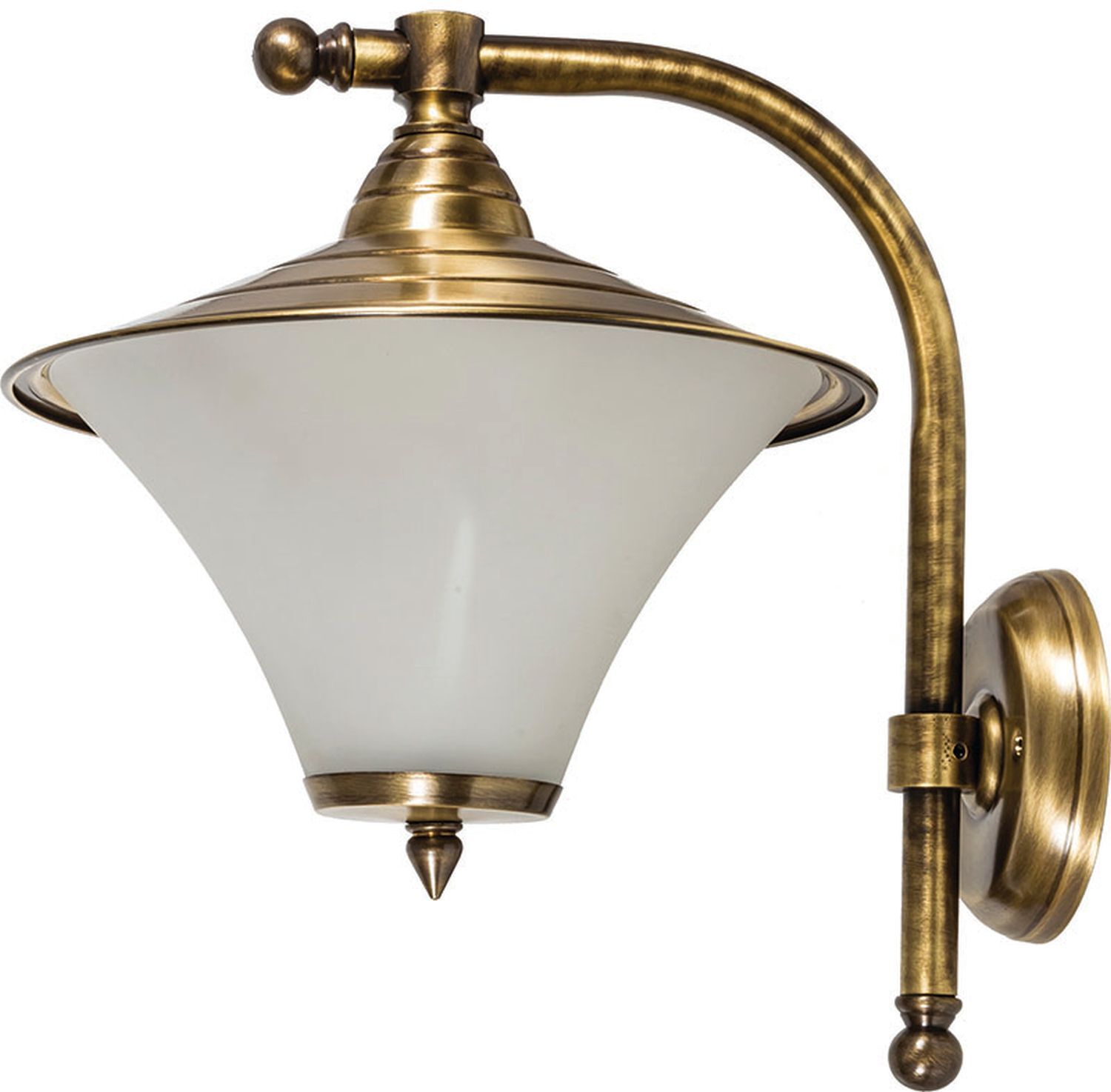 Applique extérieure laiton verre maison cour rustique