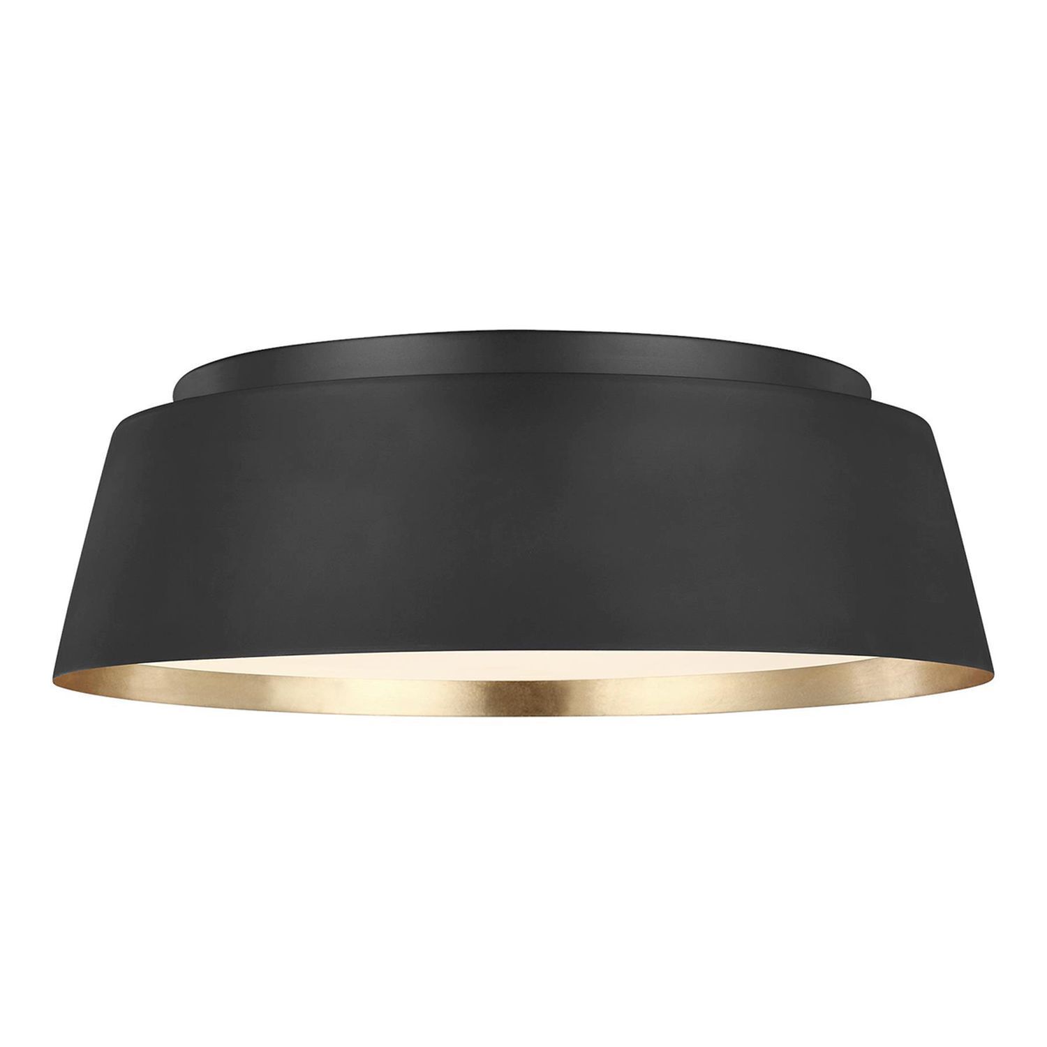 Plafonnier rond Ø67cm noir or 3-flamme E14