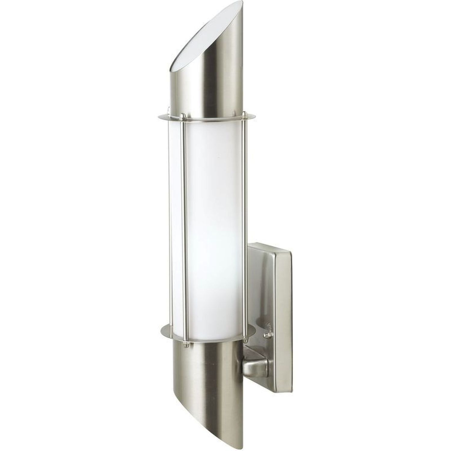 Applique murale extérieure argent Acier inoxydable E27 IP44 H:49,8 cm