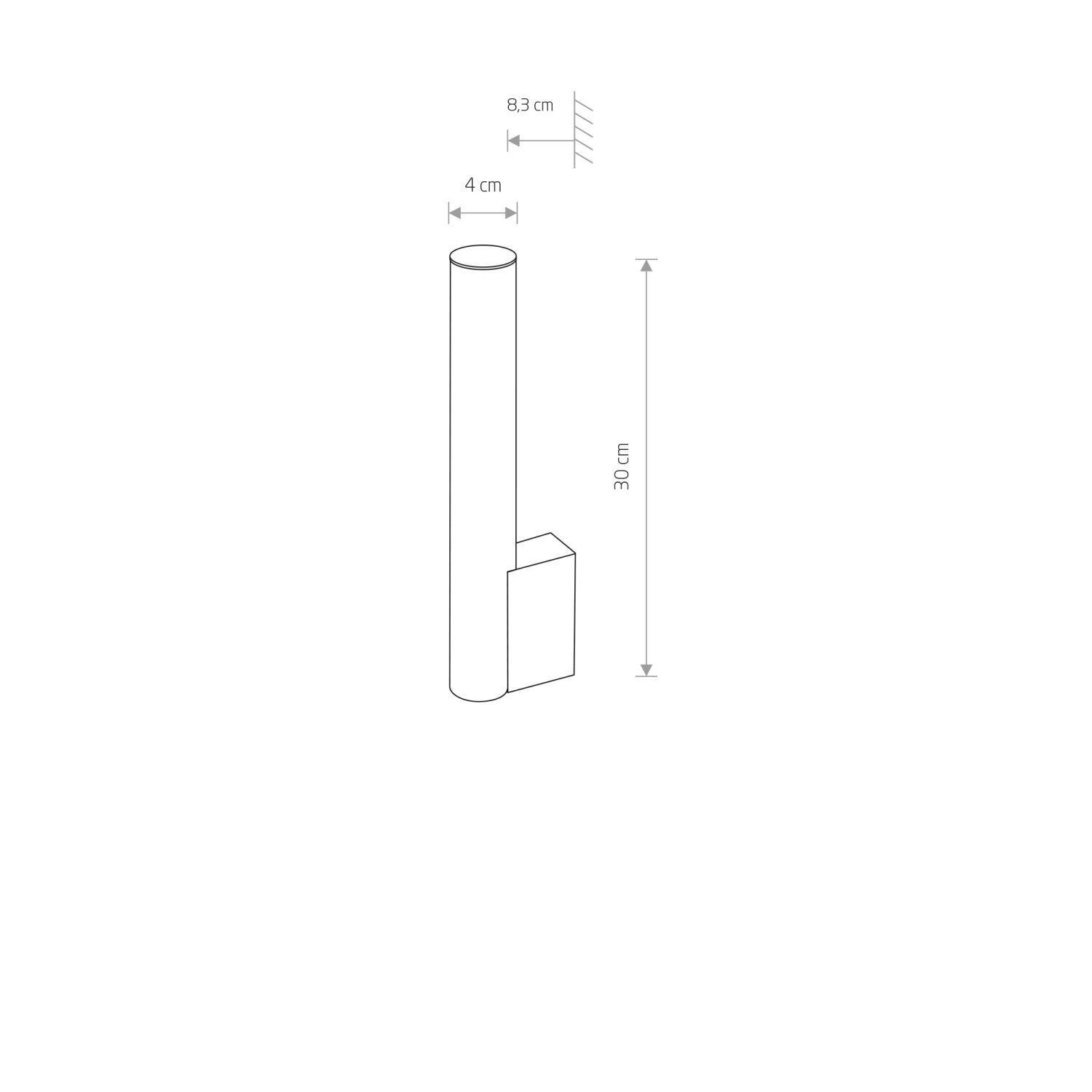 Luminaire LED pour salle de bain mural IP44 blanc chrome métal 4000 K 430 lm