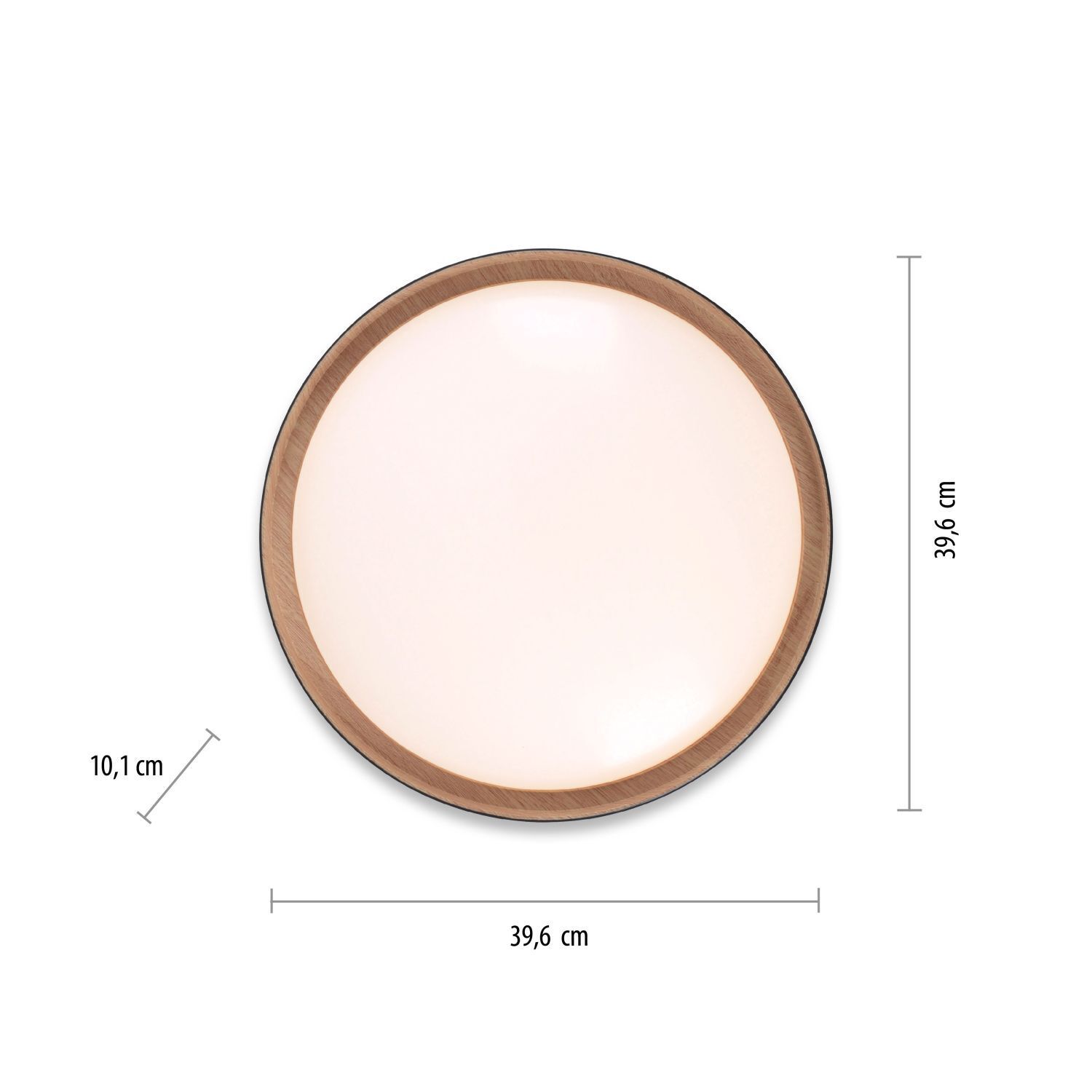 Plafonnier LED Noir Naturel Ø40 cm 3400 lm dimmable
