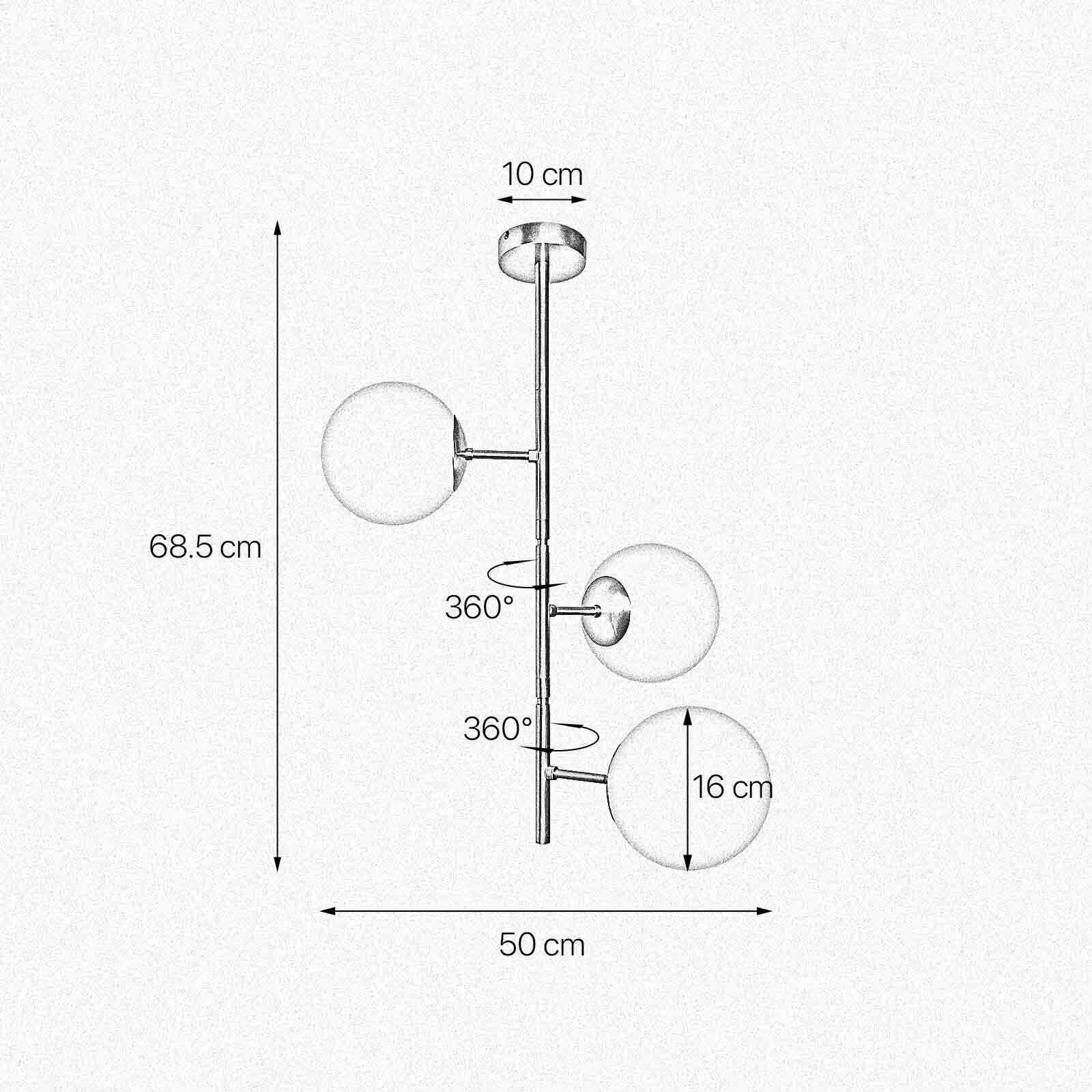 Plafonnier 3 flammes en bronze clair blanc E14 laiton verre Plafonnier 3 flammes en bronze clair blanc E14 laiton verre