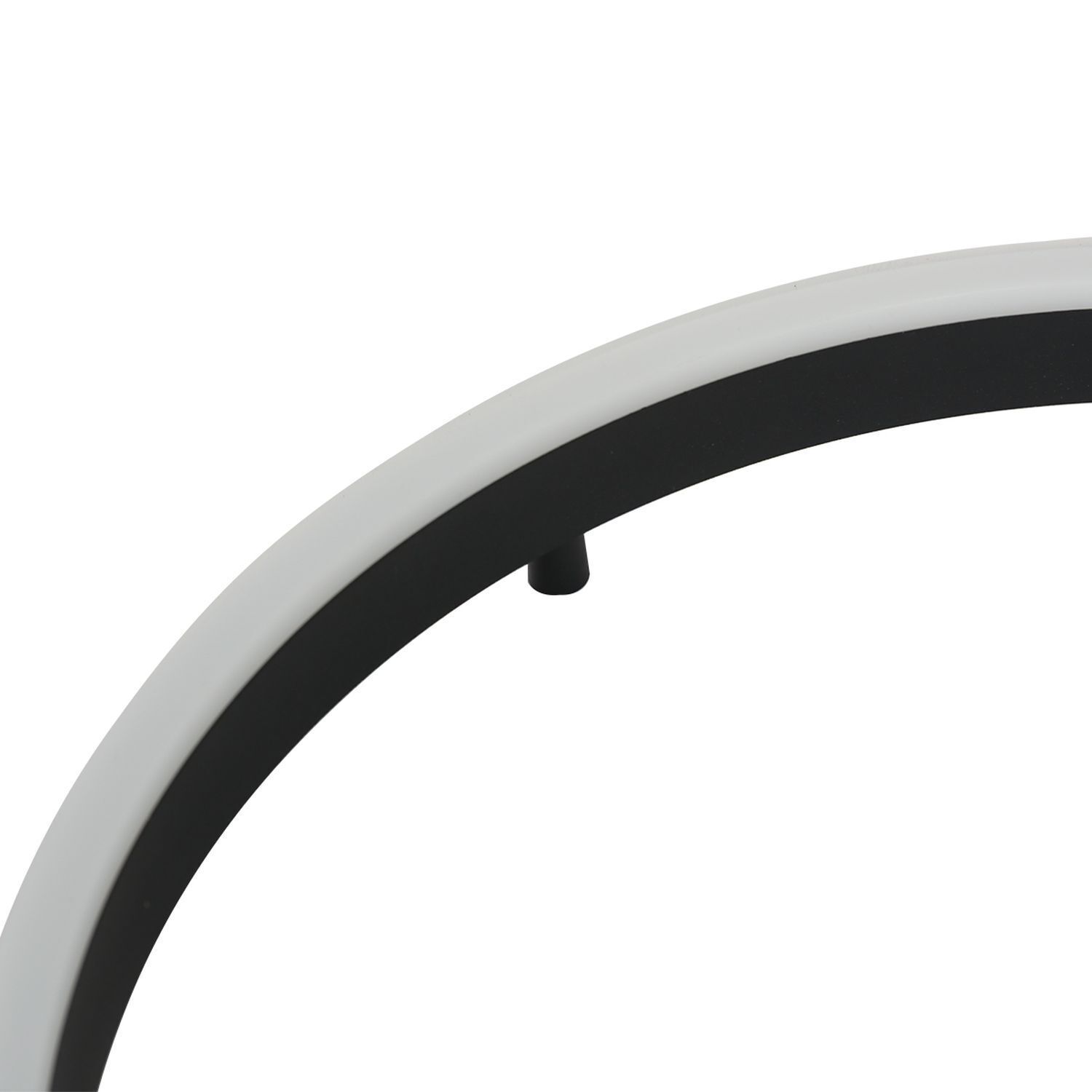 Dekorative LED Wandleuchte Metall Schwarz B:40 cm Ring Moebel, Reifen, Handlauf