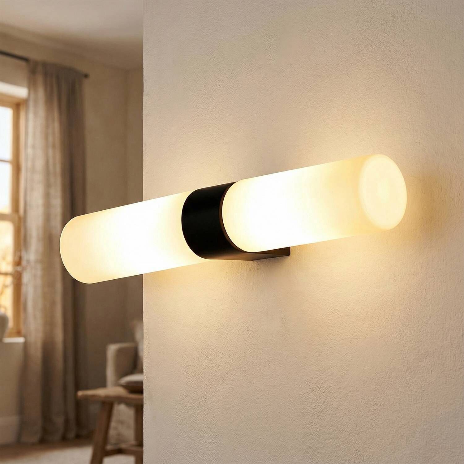 Applique noire Up Down à faible éblouissement G9 IP44 H:29,5 cm