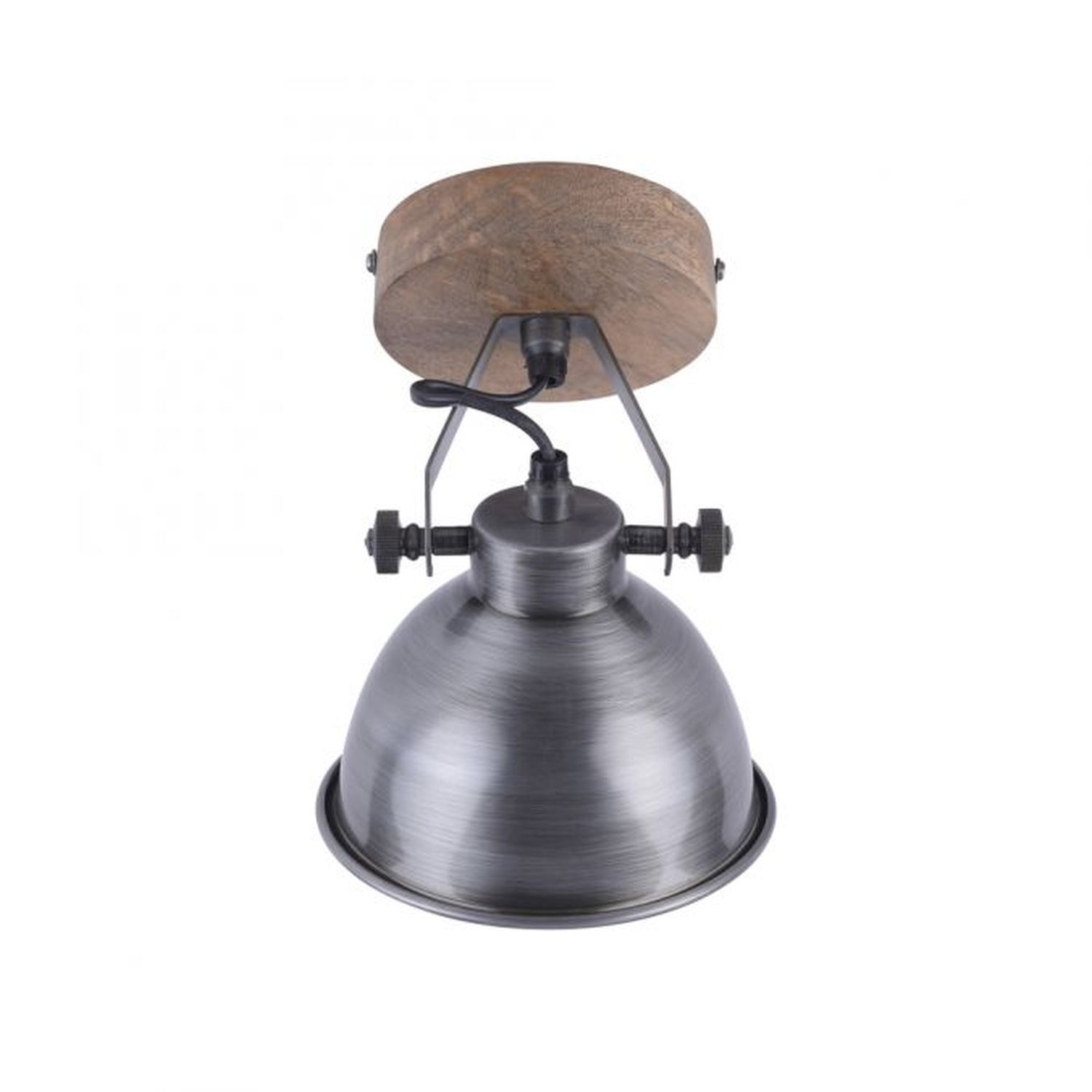 Spot mobile de plafond bois métal E14 Industrial Beleuchtung, Bronze