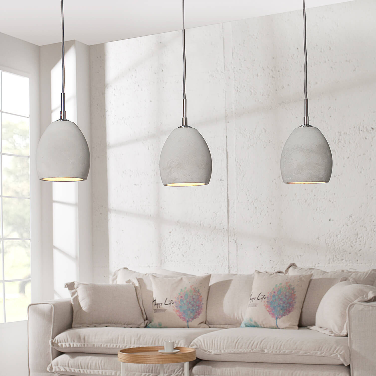 Lampe à suspendre en béton E14 Design moderne particulier Moebel, Wohnzimmer, Zimmer, Couch, Dekoration für Zuhause