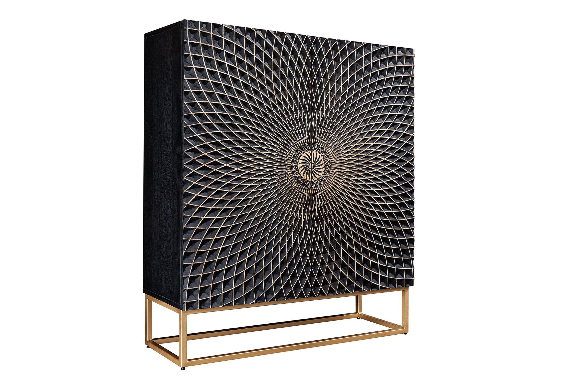 Highboard noir or 100 x 120 cm (l x h) bois fer Elektronik, Sprecher, Mobiliar